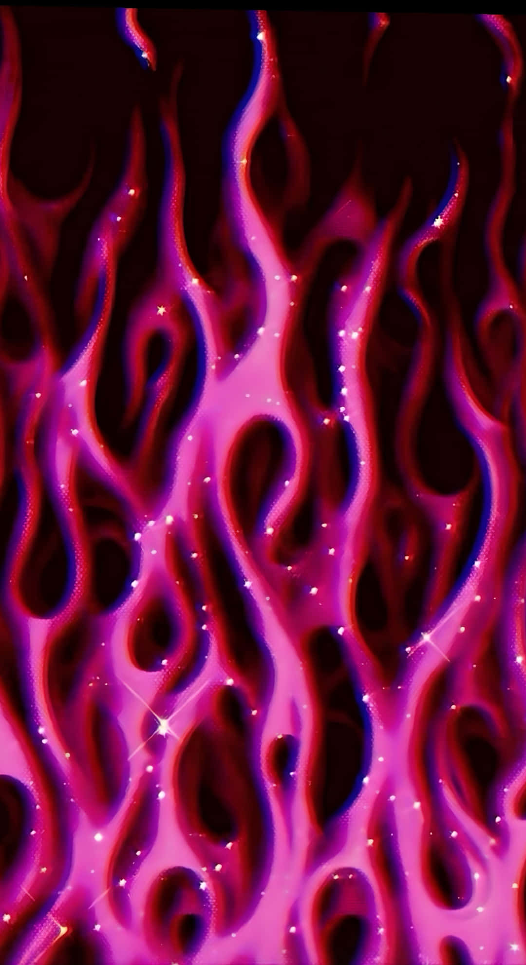 pink glitter flames, vibrant pink, purple flames, Full HD Phone Wallpaper
