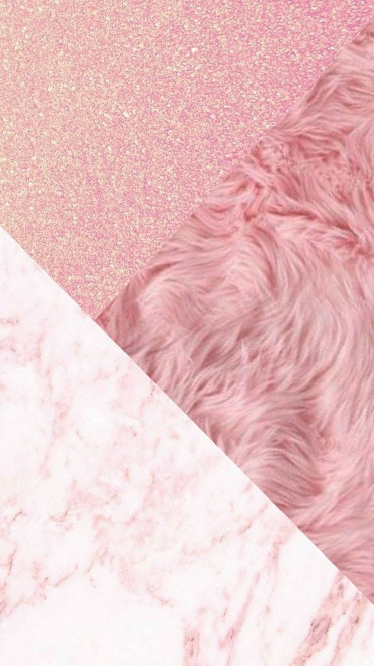 pink sparkle, glittery fur marble textures, diagonal sections, HD Phone Wallpaper