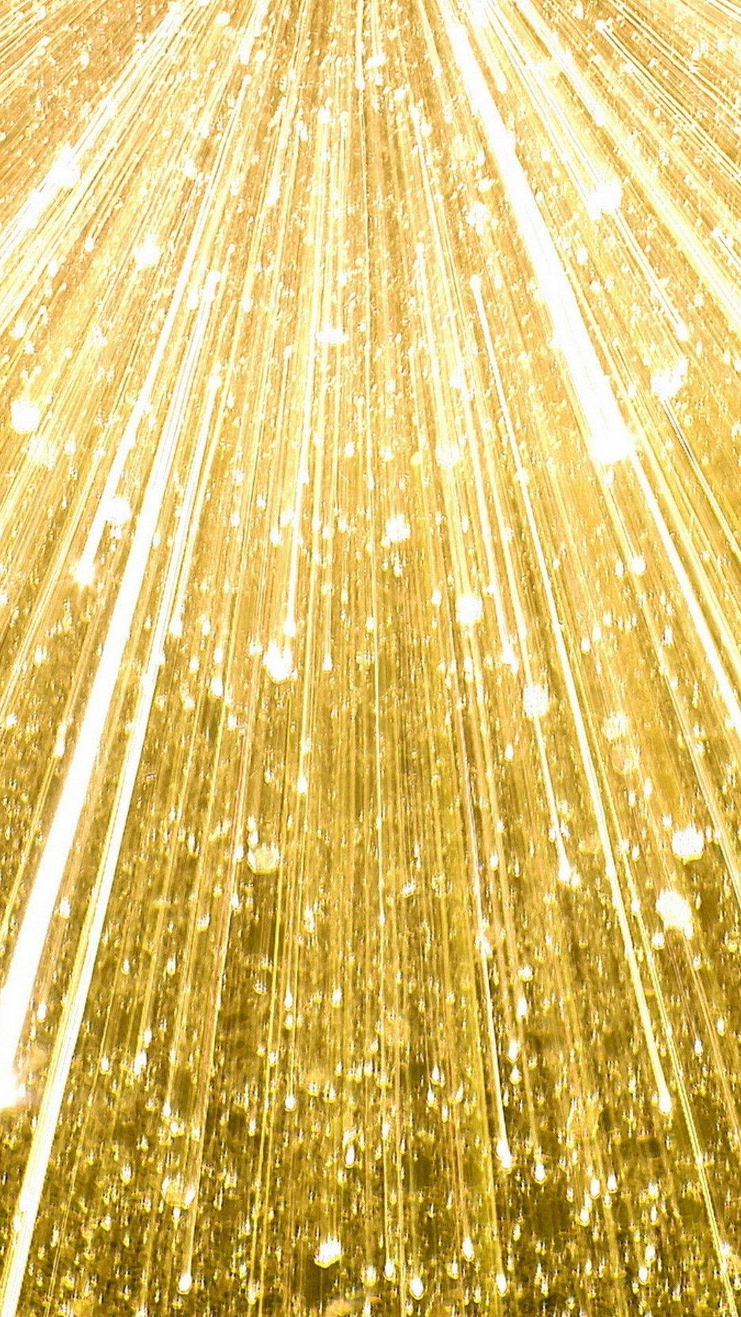 Streams Of Gold Sparkle iPhone, golden light beams, sparkling field, Full HD Phone Wallpaper