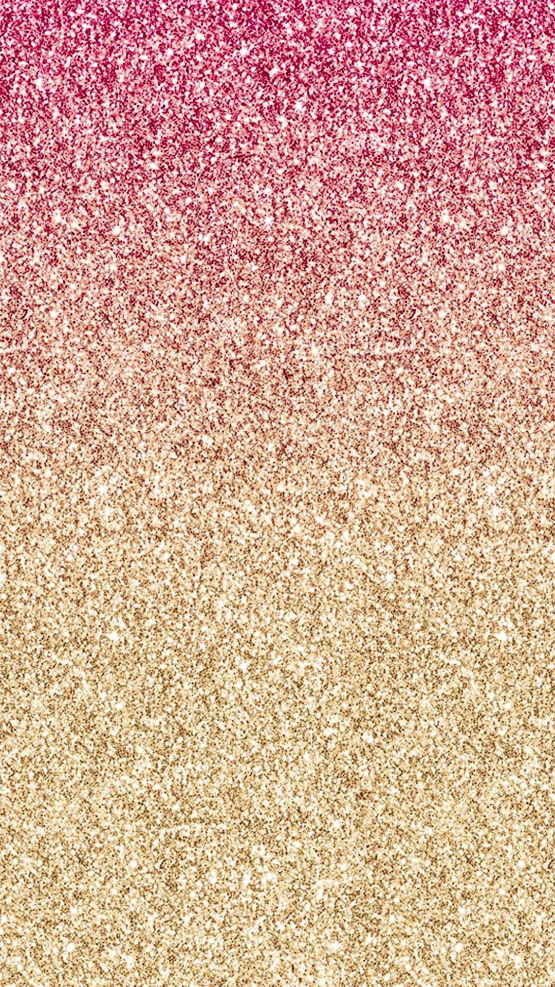 pink and gold glitter sparkle iPhone, pink to gold gradient, glitter, Full HD Phone Wallpaper