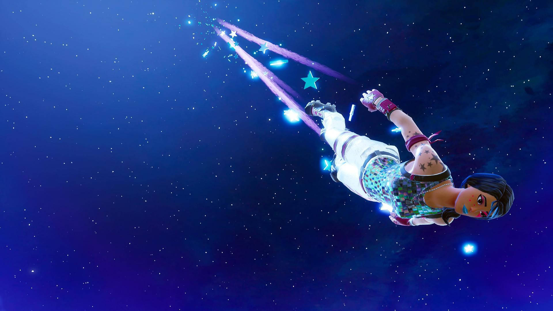 Sparkle Specialist, Fortnite, starry cosmic sky, Full HD Desktop Wallpaper