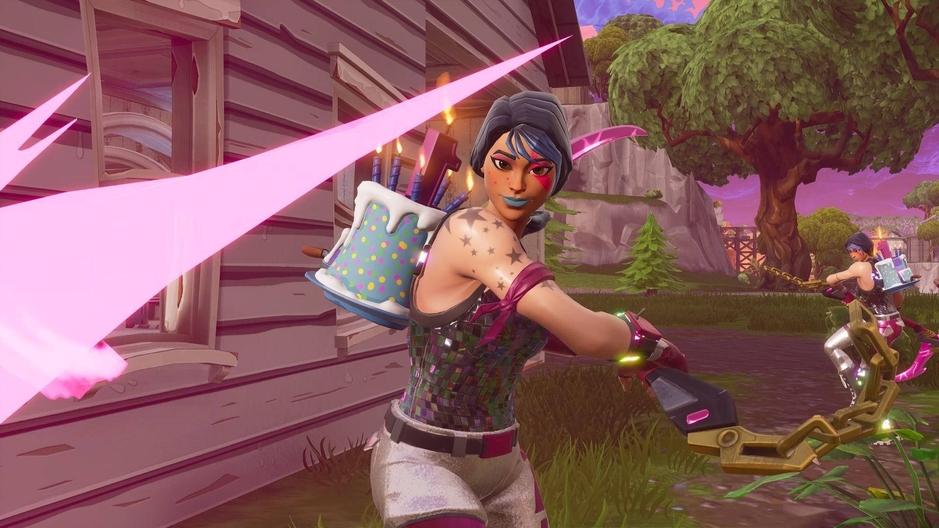 Sparkle Specialist, Fortnite, glowing pink sword, Full HD Desktop Wallpaper
