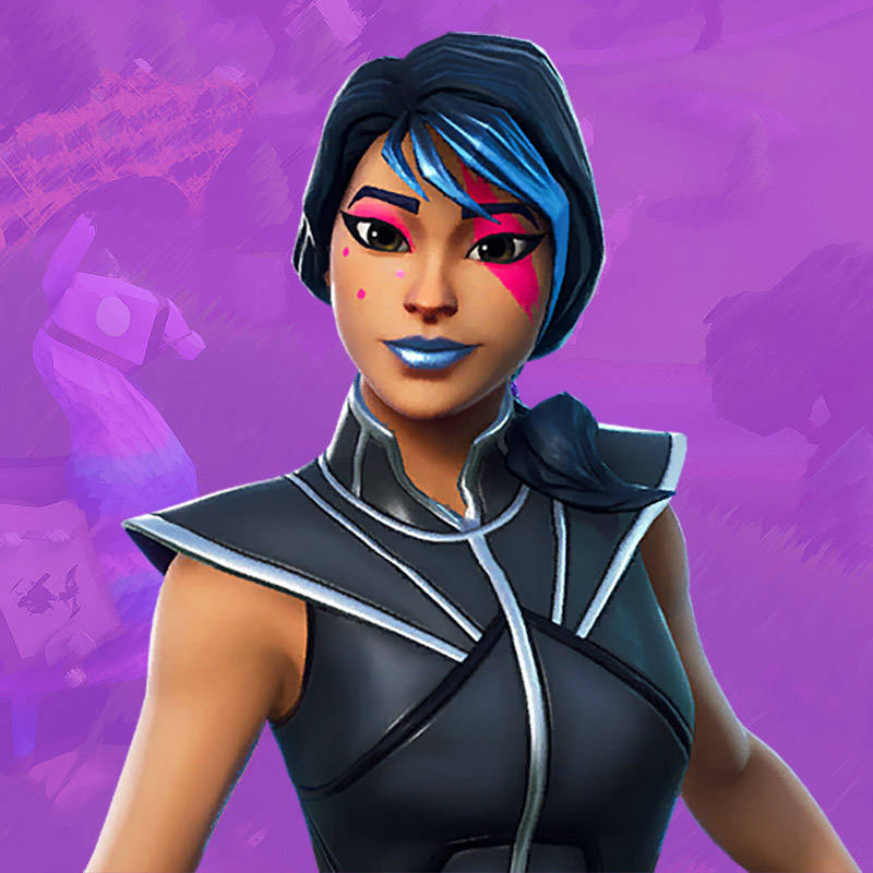 Sparkle Specialist Fortnite, blue hair, pink eye makeup, SD Desktop Wallpaper