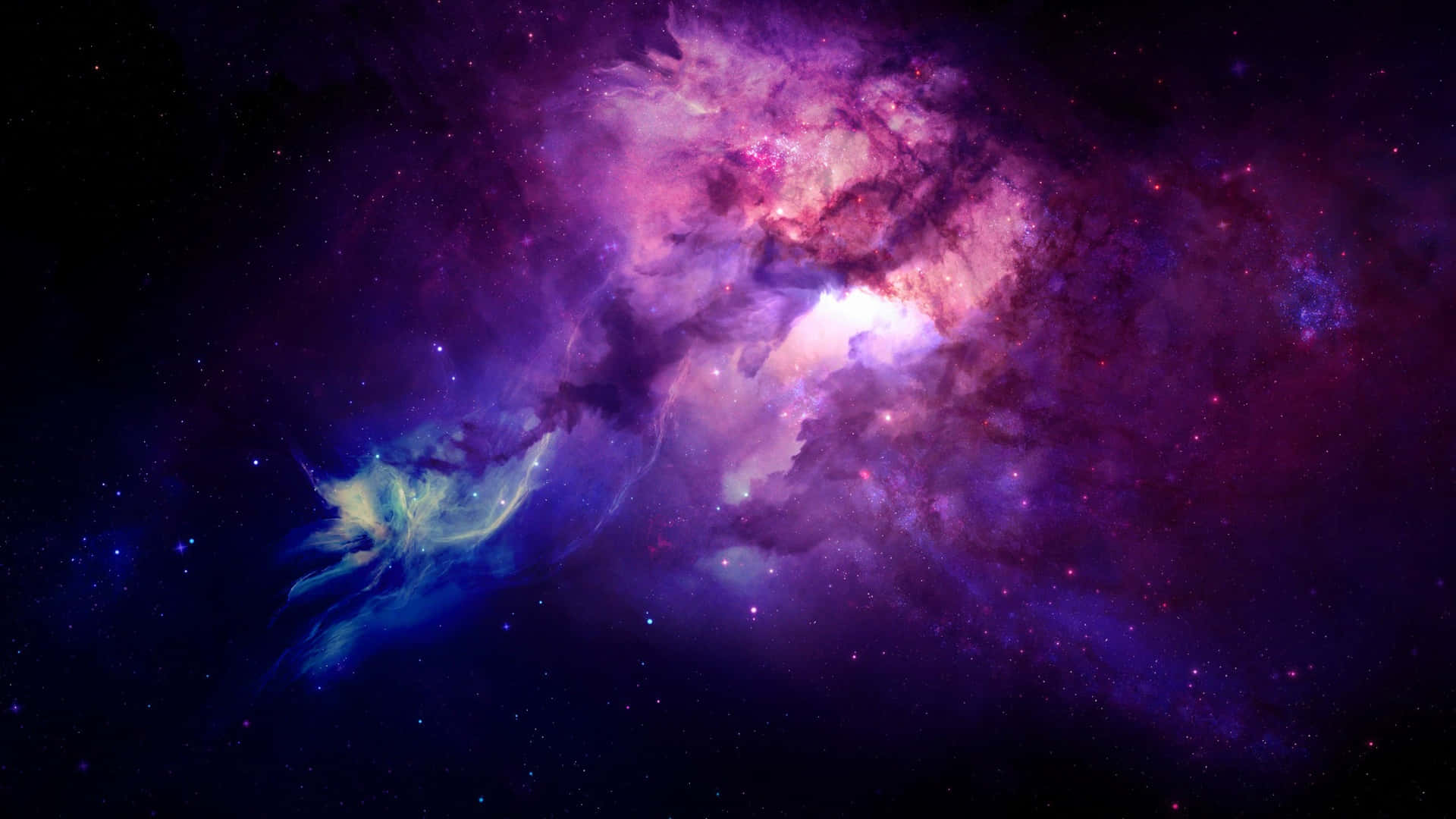 cosmic nebula, vibrant purples, pinks, Full HD Desktop Wallpaper