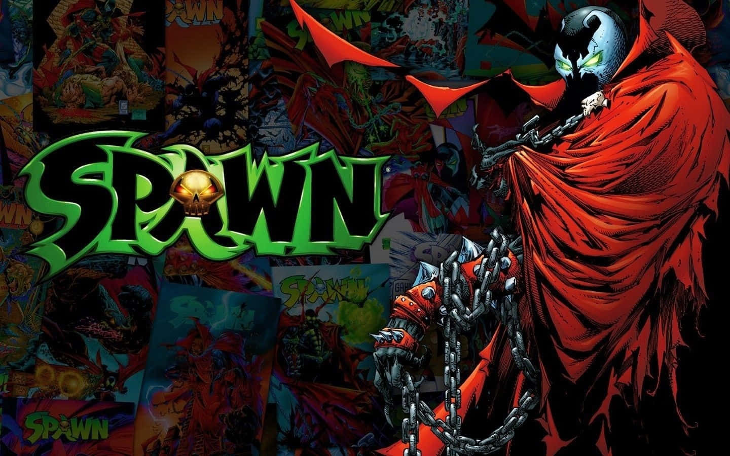 Spawn, red cloak, chains, HD Desktop Wallpaper