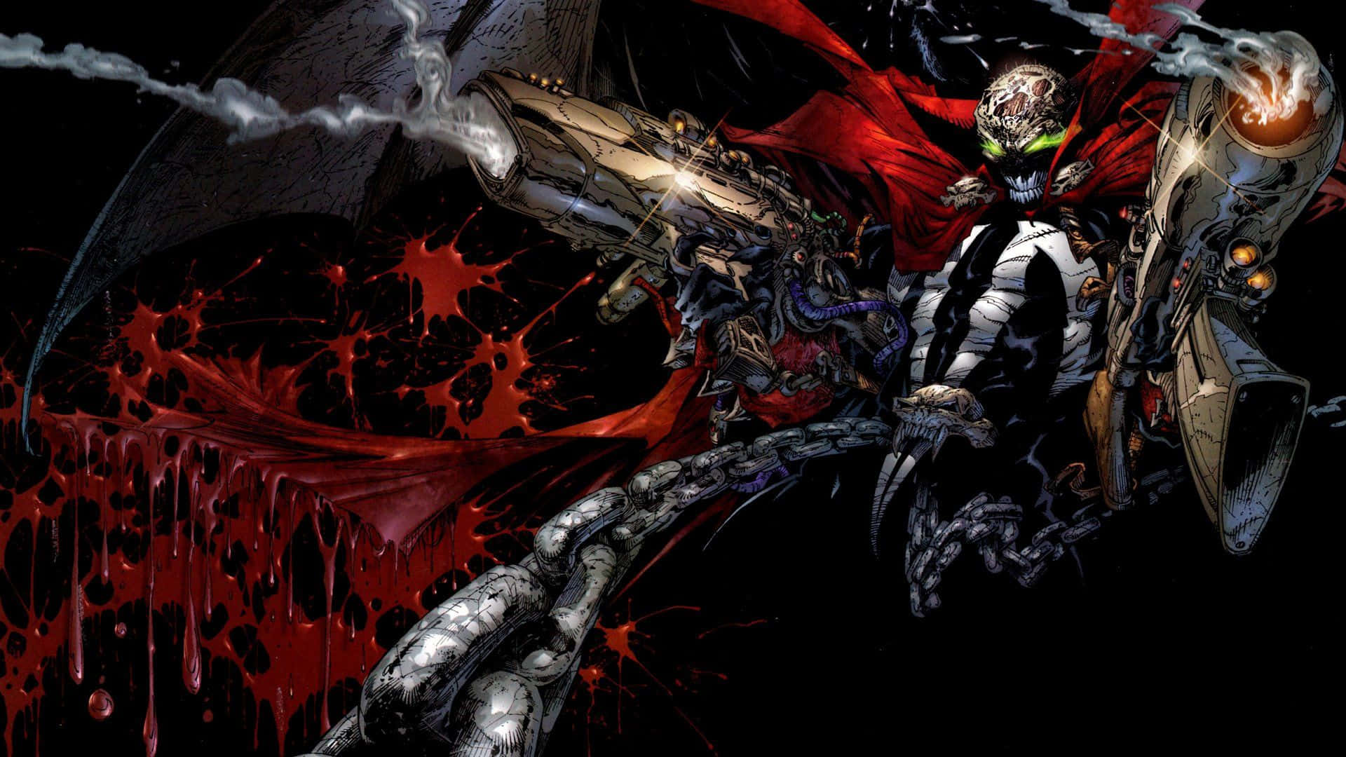 Spawn HD, Spawn, glowing green eyes, Full HD Desktop Wallpaper