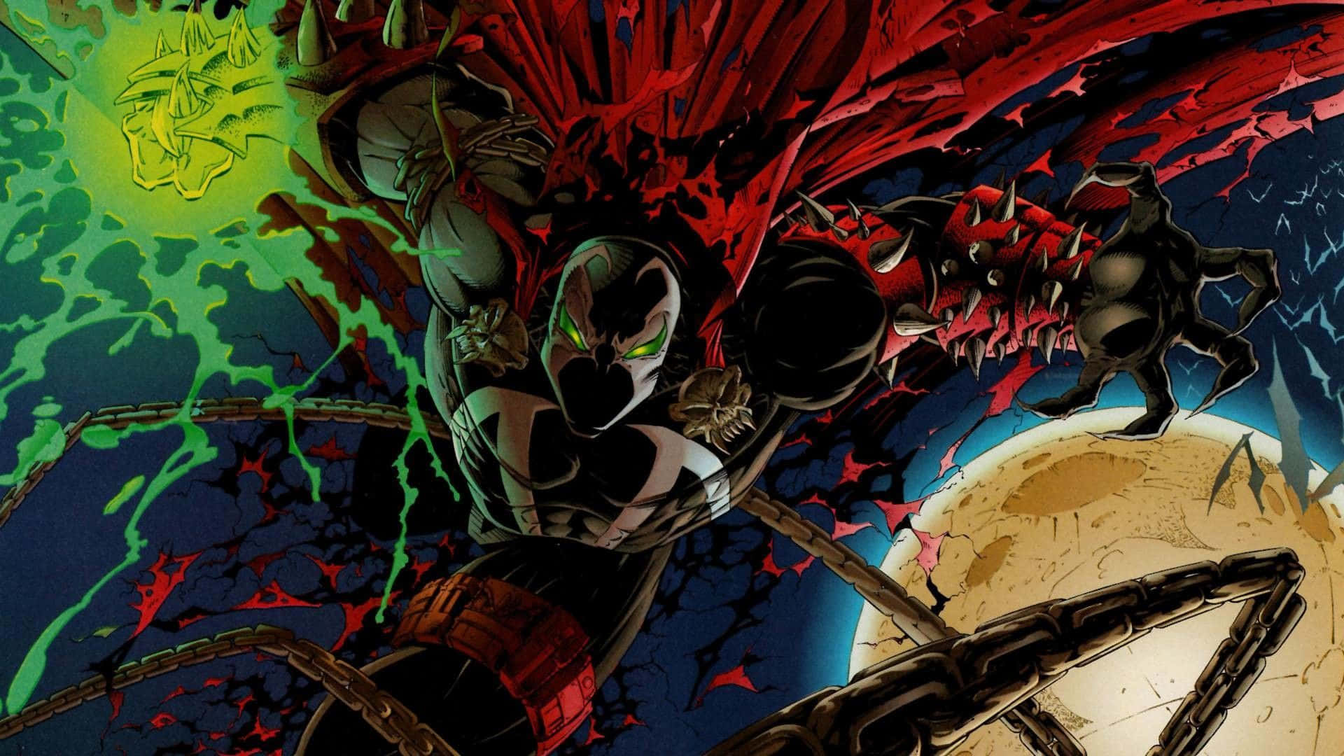 Spawn HD, Spawn, glowing green eyes, Full HD Desktop Wallpaper