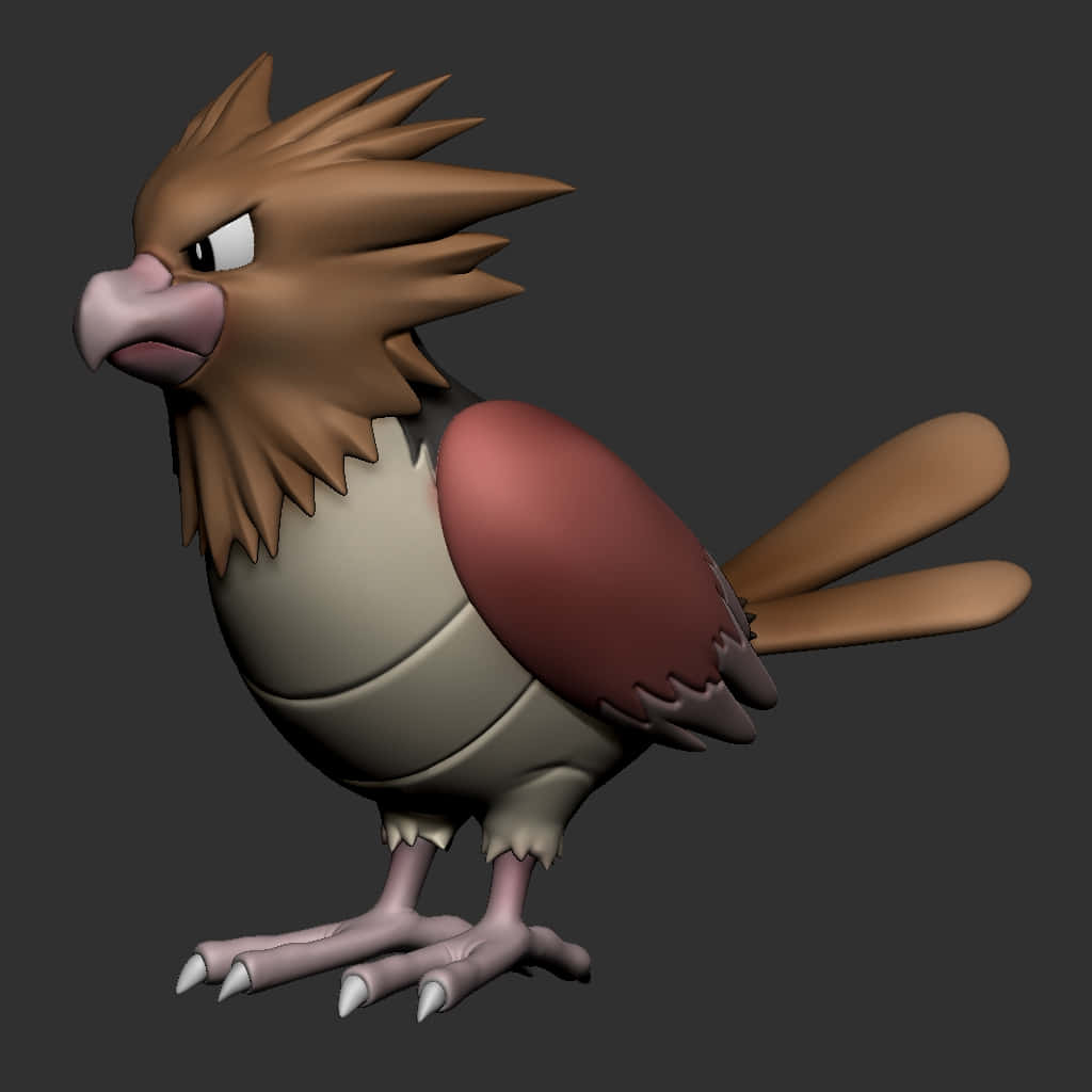 Spearow, 3D-rendered, cartoon bird, SD Desktop Wallpaper