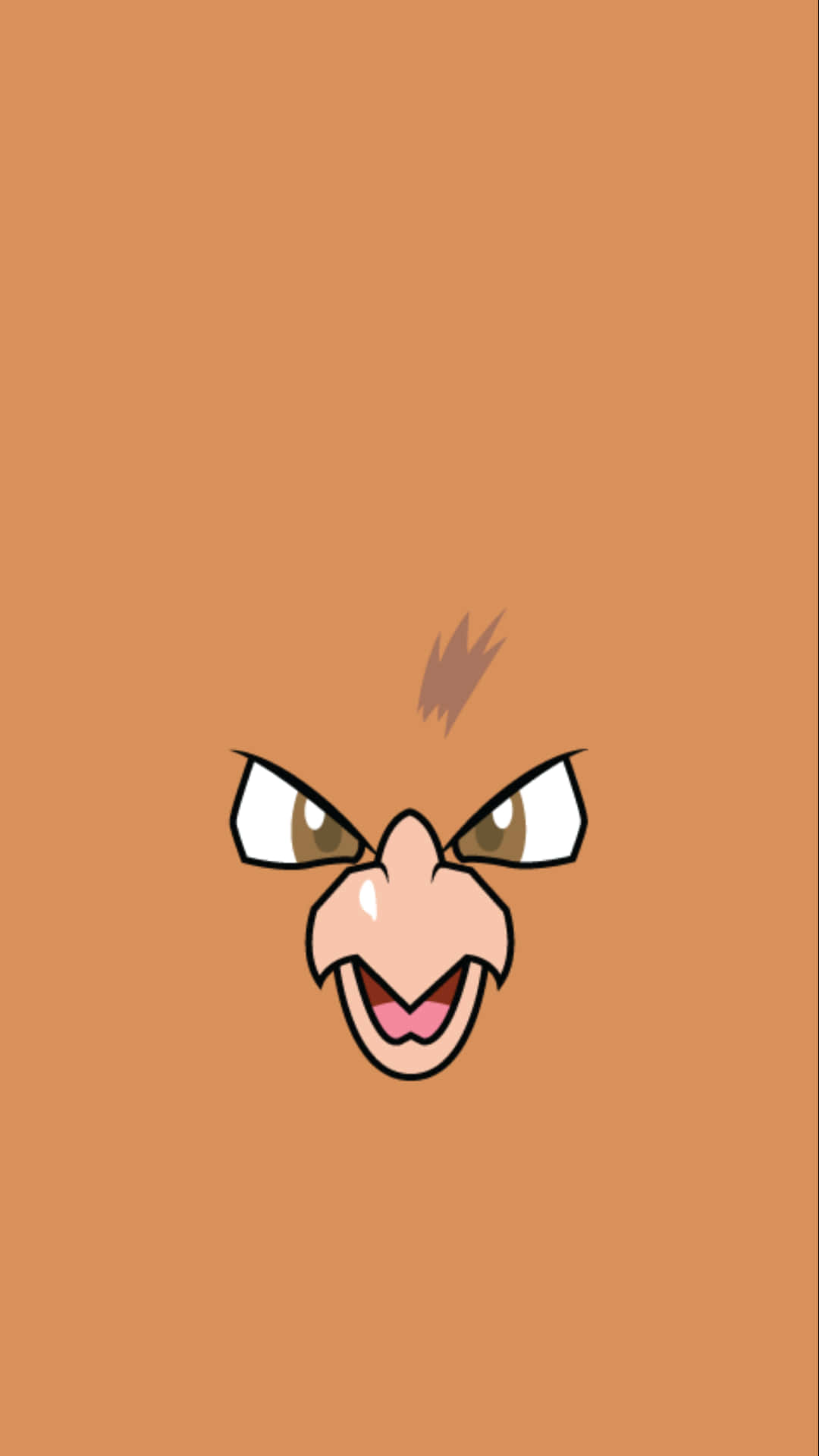 Spearow, cartoon bird face, angry eyes, Full HD Phone Wallpaper