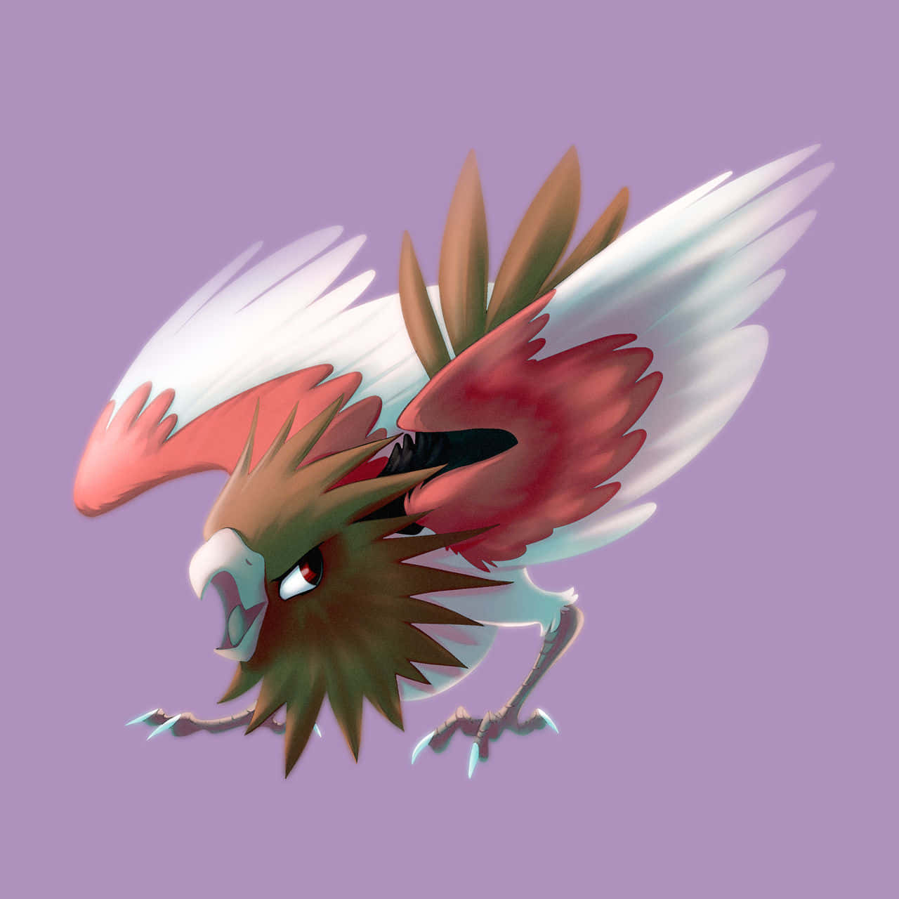 Spearow, lavender, red and white wings, HD Desktop Wallpaper