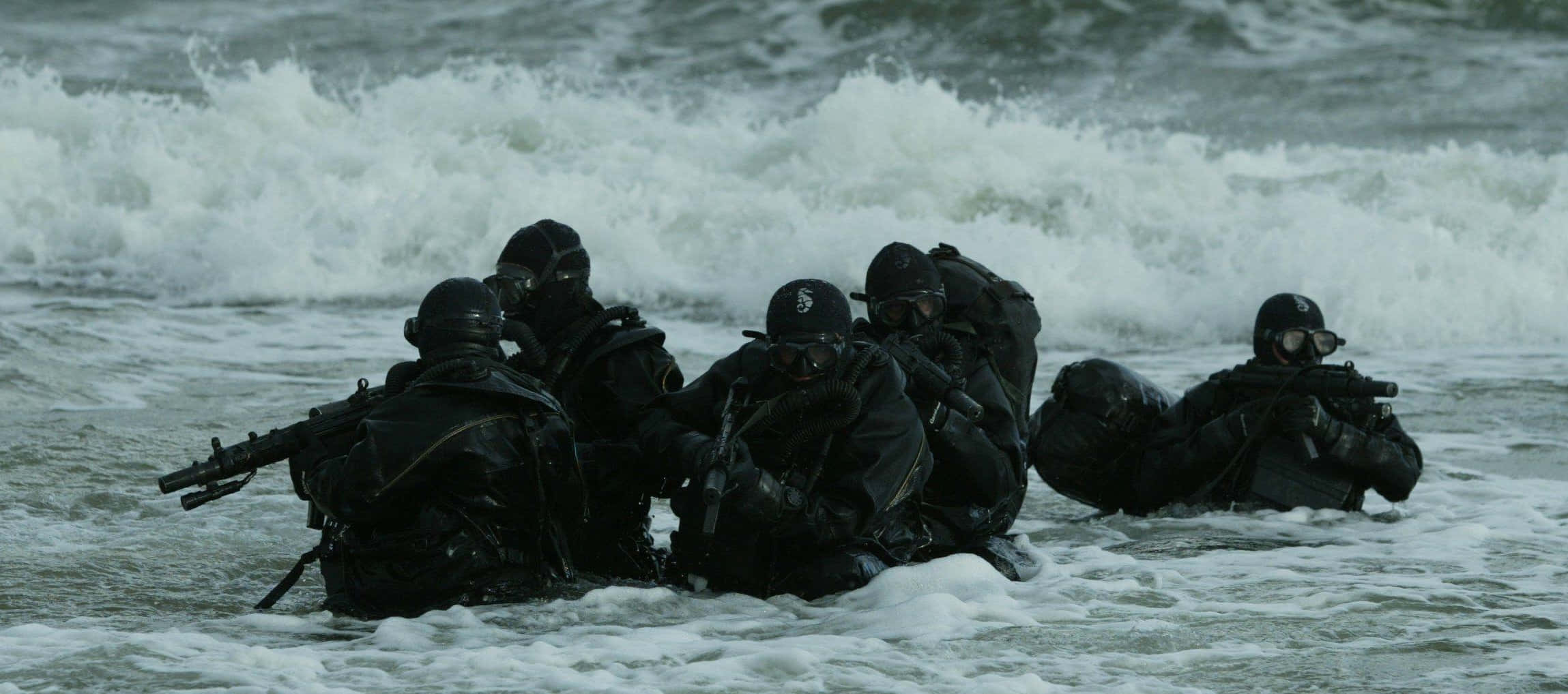 Special Forces, black-clad, squad, Full HD Desktop Wallpaper