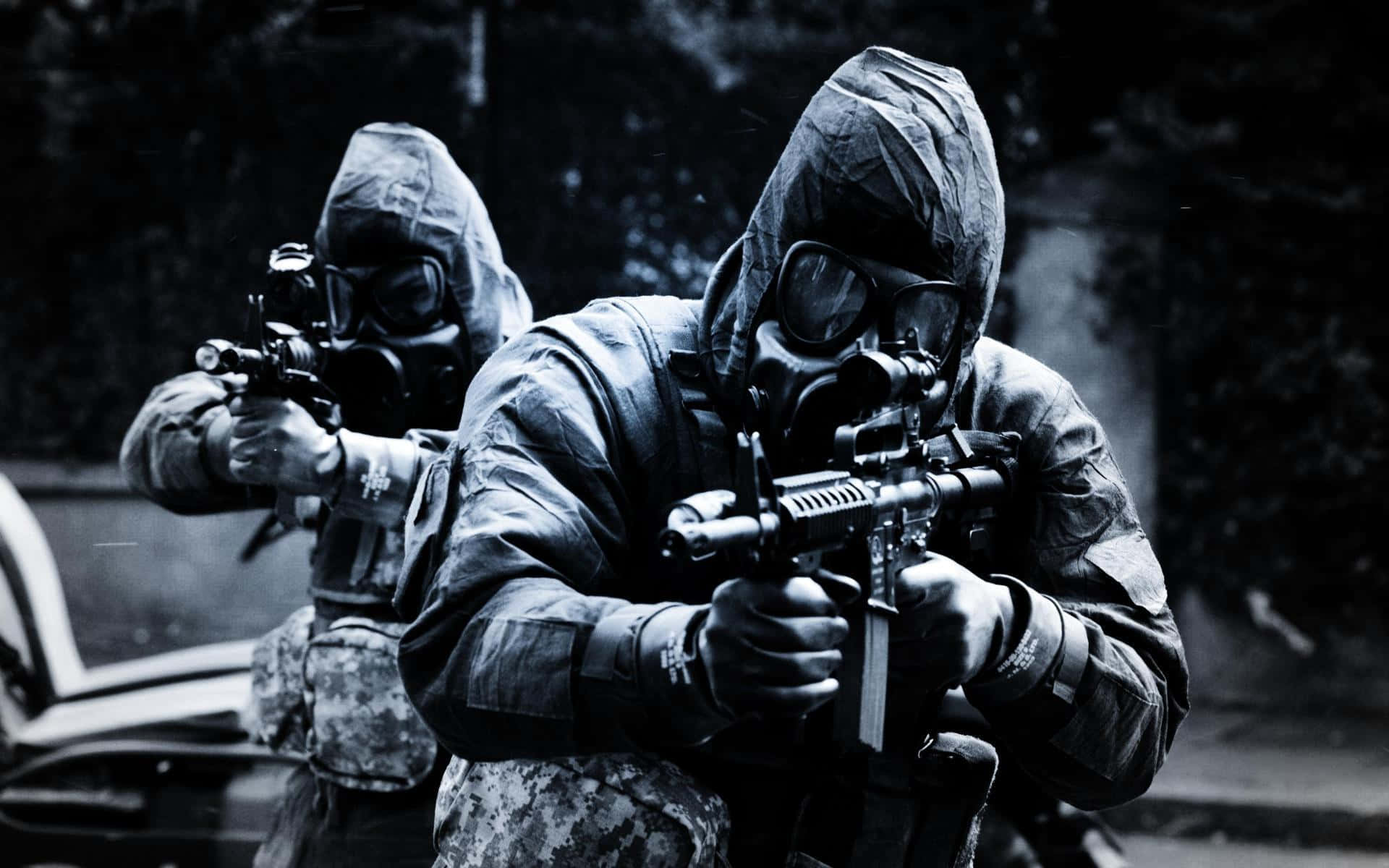 Special Forces, gas masks, camouflage gear, Full HD Desktop Wallpaper