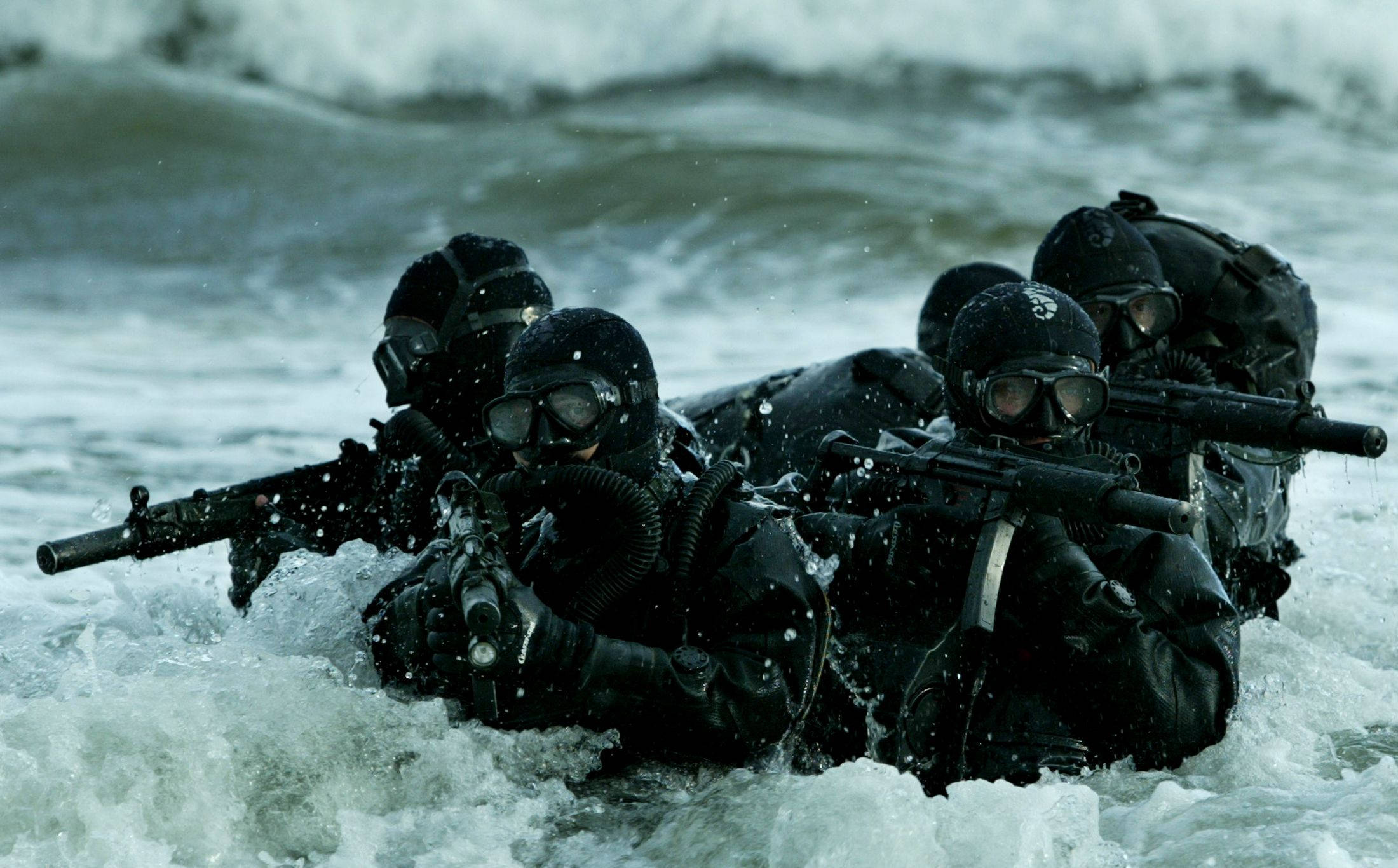 military marines, black gear, fully equipped soldiers, Full HD Desktop Wallpaper