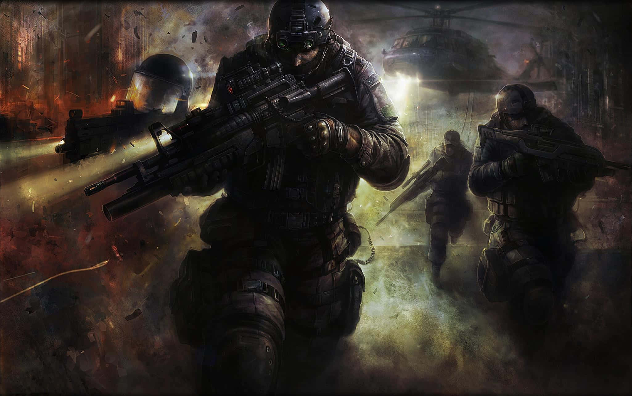 Special Forces, tactical gear, dark room, Full HD Desktop Wallpaper