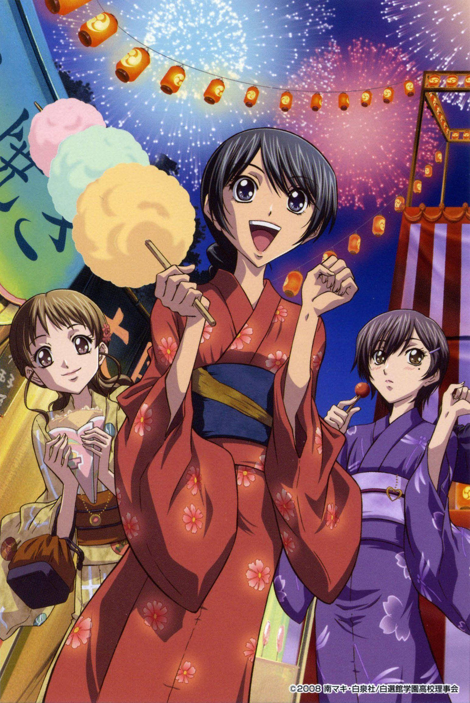 Special A, girls class festival, colorful kimonos, Full HD Phone Wallpaper