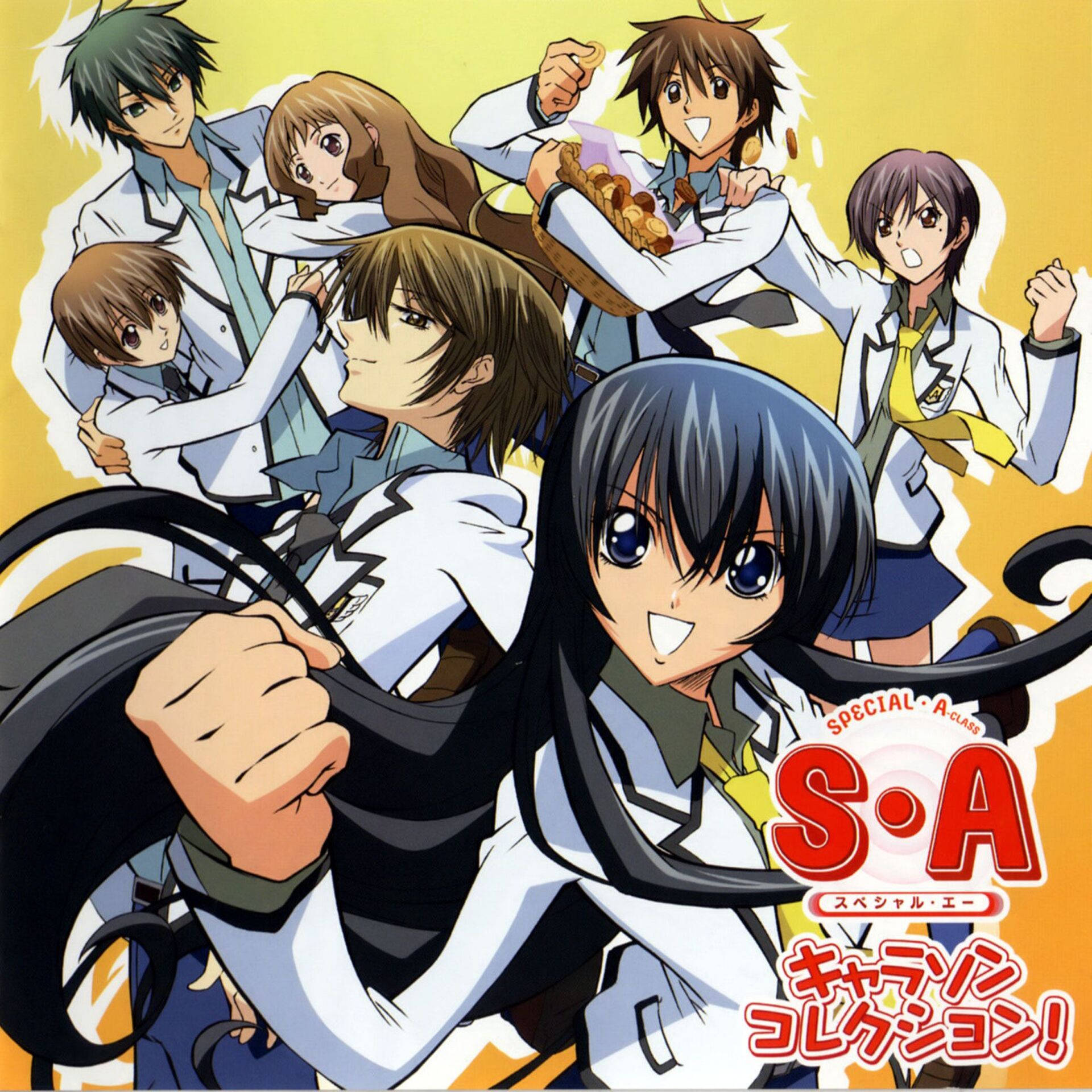 Cool Special A, anime group of students, white lab coats, Full HD Desktop Wallpaper