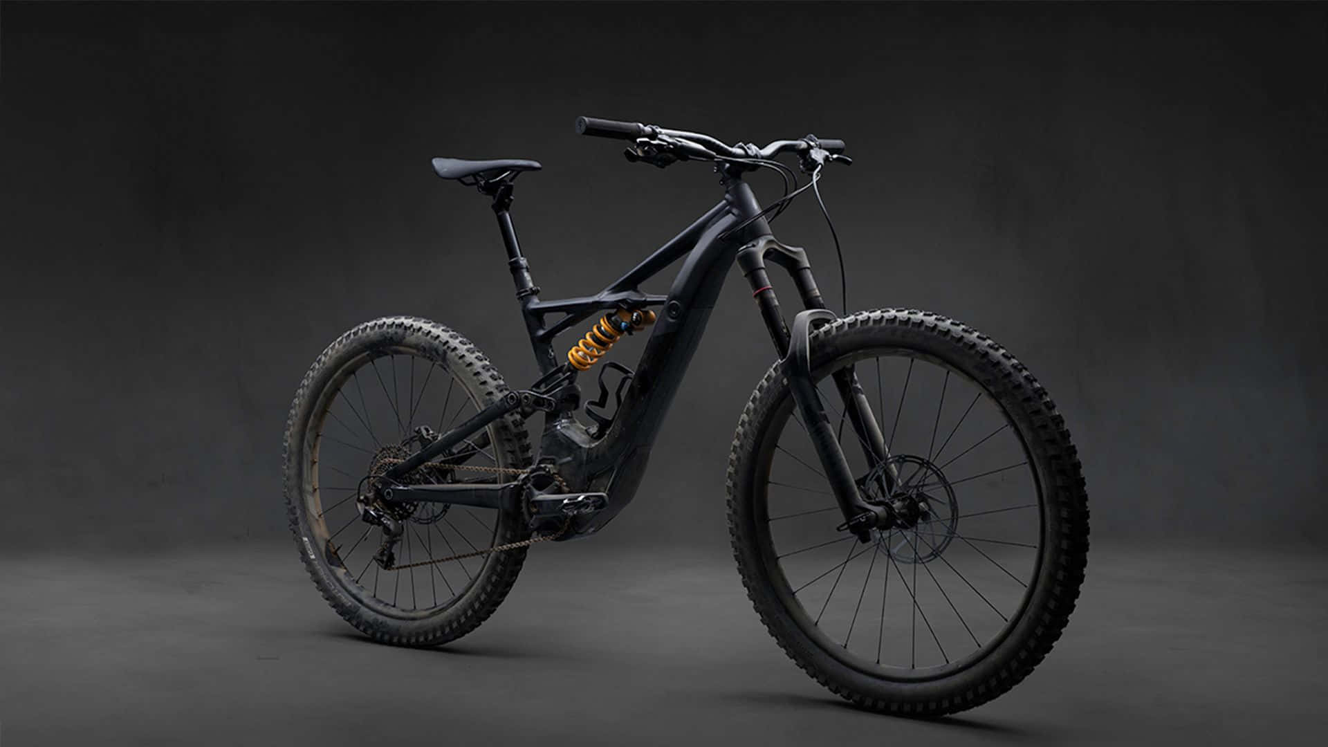 Specialized, matte black, electric mountain bike, Full HD Desktop Wallpaper