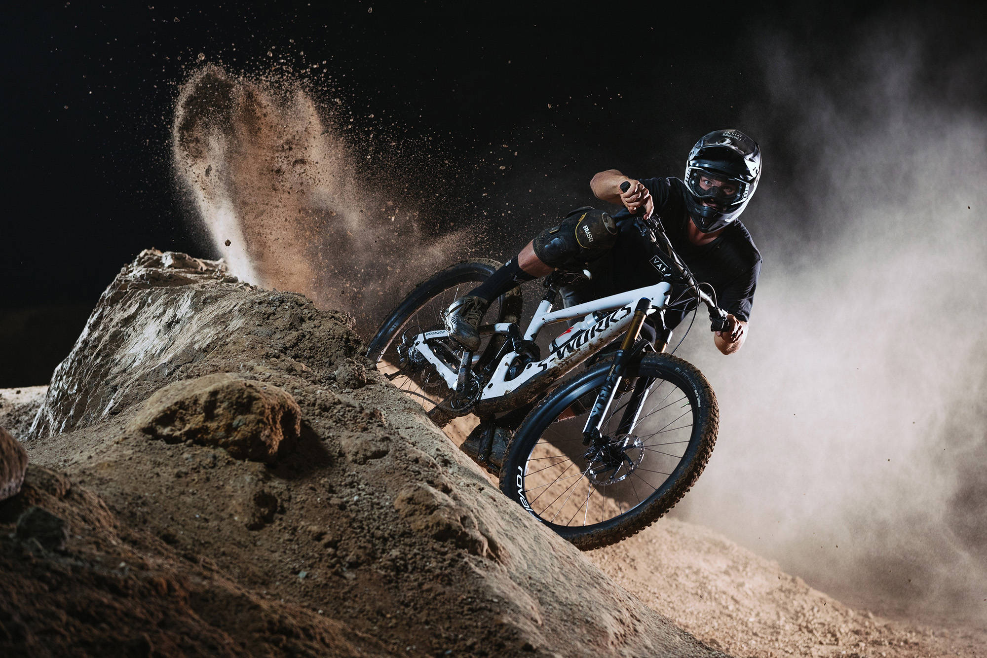 Specialized, dirt track, mountain biker, Full HD Desktop Wallpaper