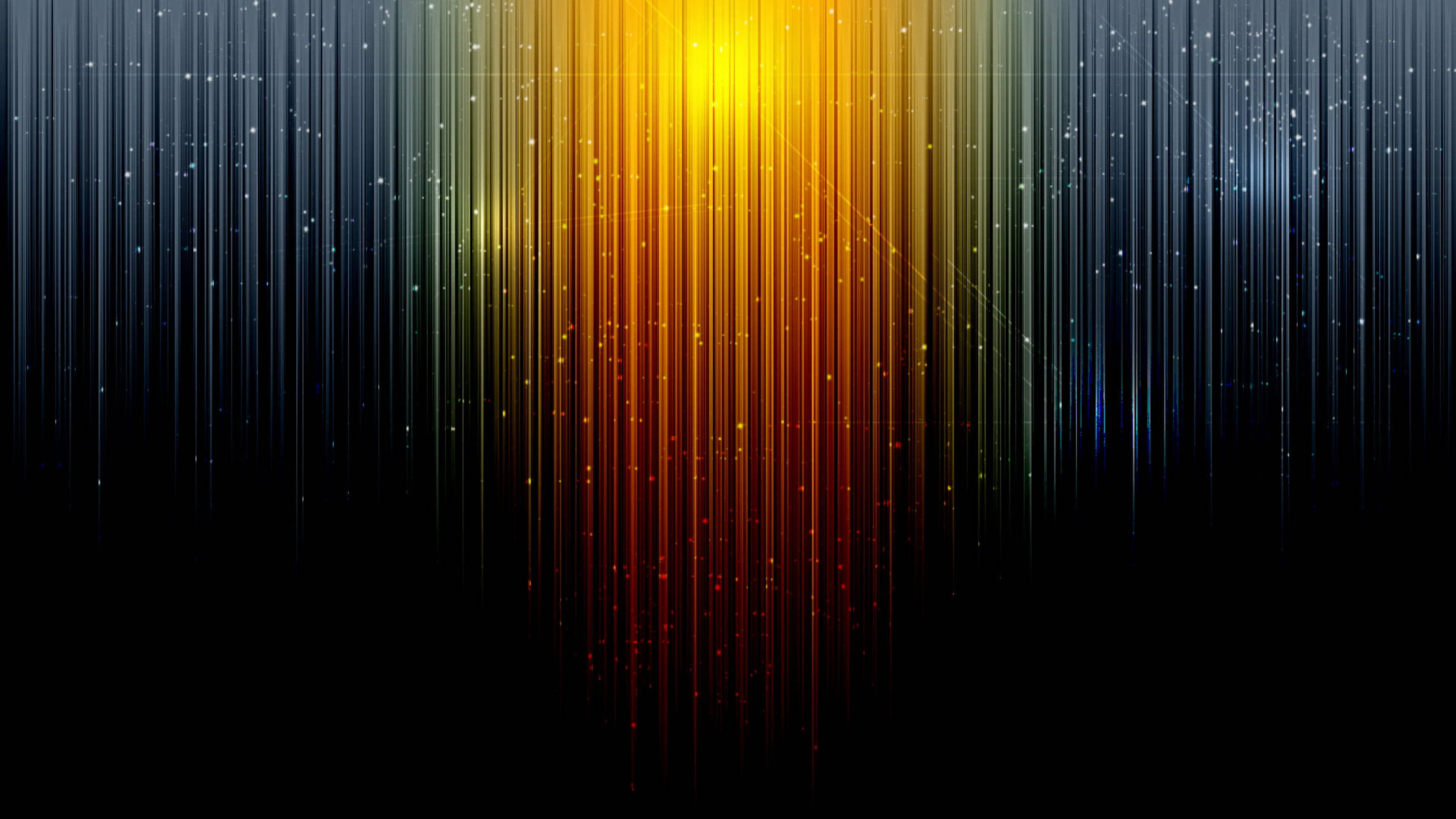 electromagnetic spectrum, golden core, fiery orange, 2K Desktop Wallpaper