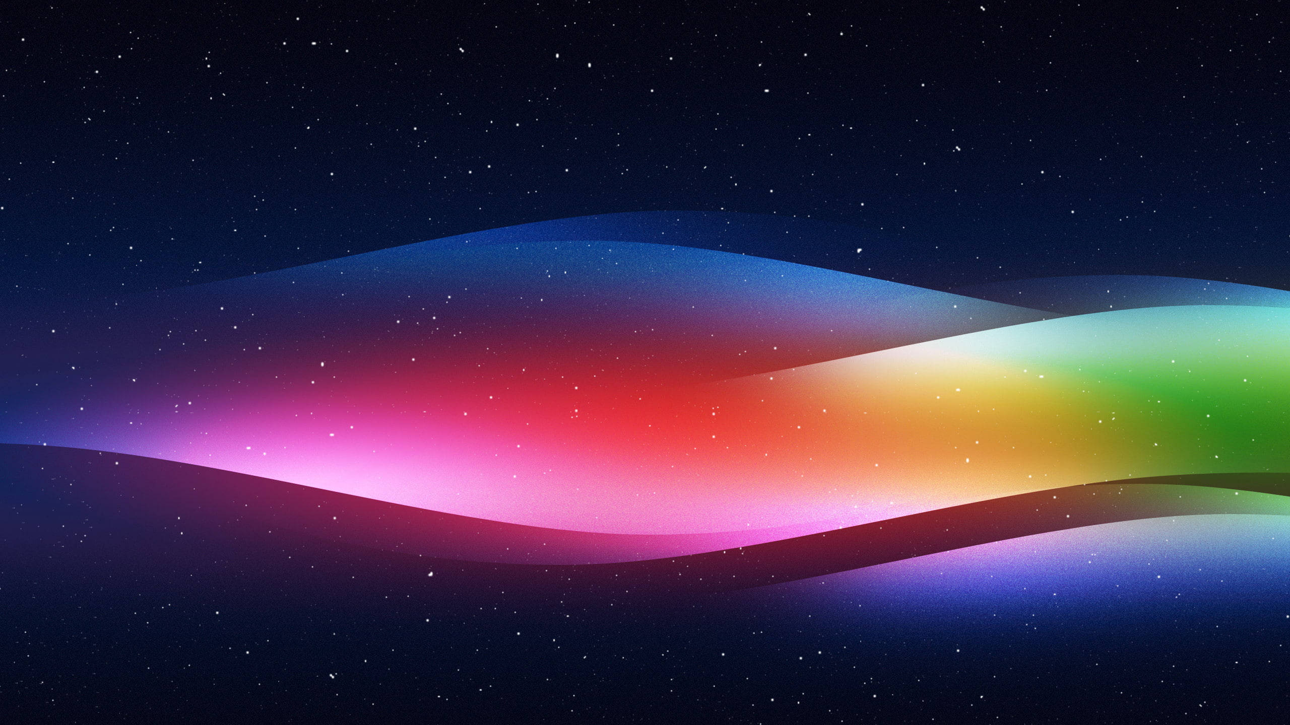 Spectrum, wave, night sky, 2K Desktop Wallpaper