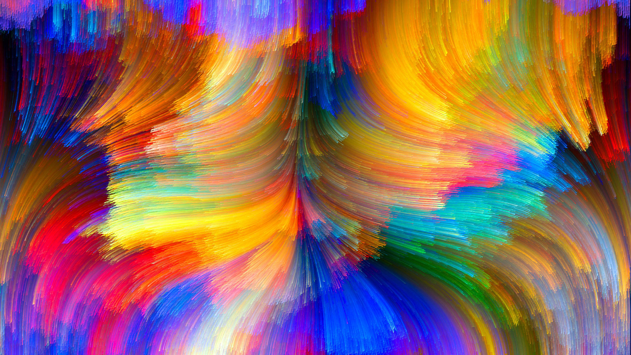vibrant light spectrum, rainbow, dark background, 2K Desktop Wallpaper