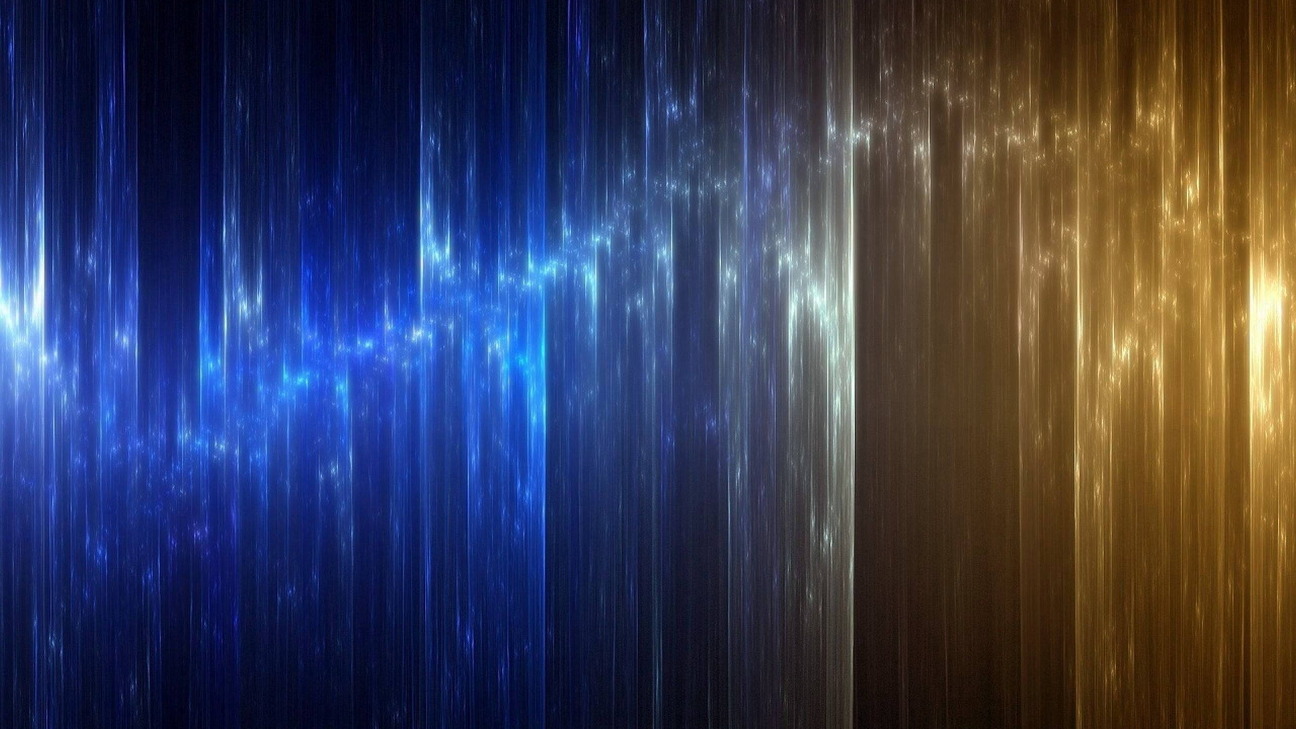 electric blue, radiant gold, dark digital canvas, 2K Desktop Wallpaper