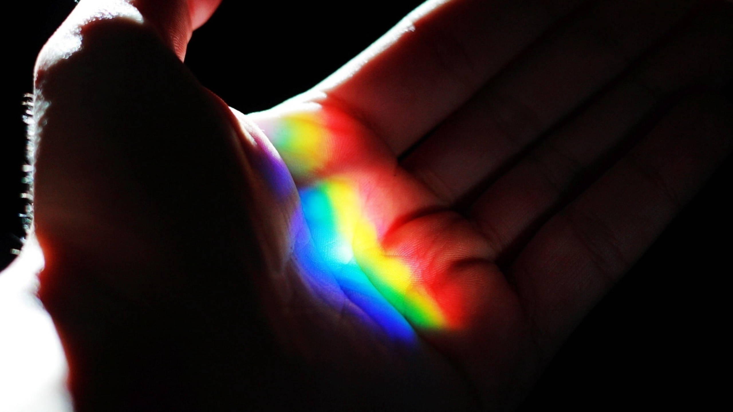 Spectrum, rainbow prism, light, 2K Desktop Wallpaper