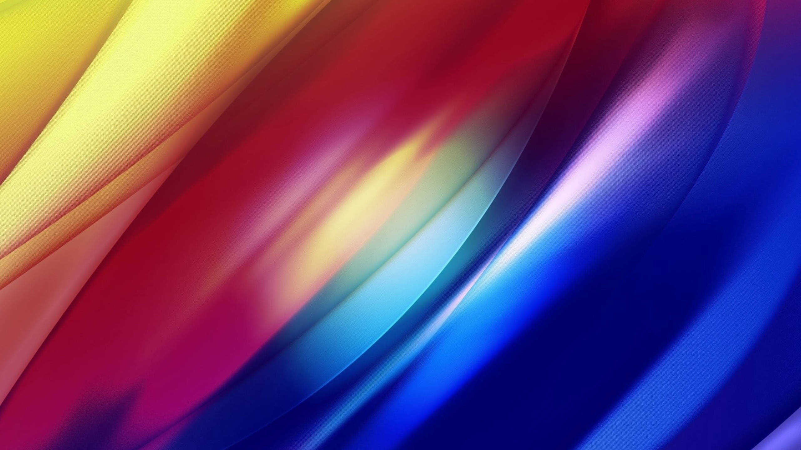 vibrant spectrum of colors, black background, yellow to deep blue, 2K Desktop Wallpaper