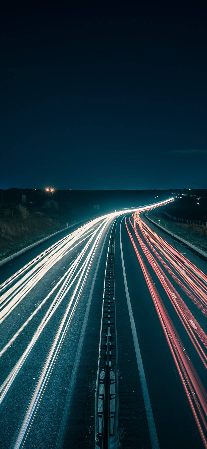 highway, vehicles, white car lights, HD Phone Wallpaper