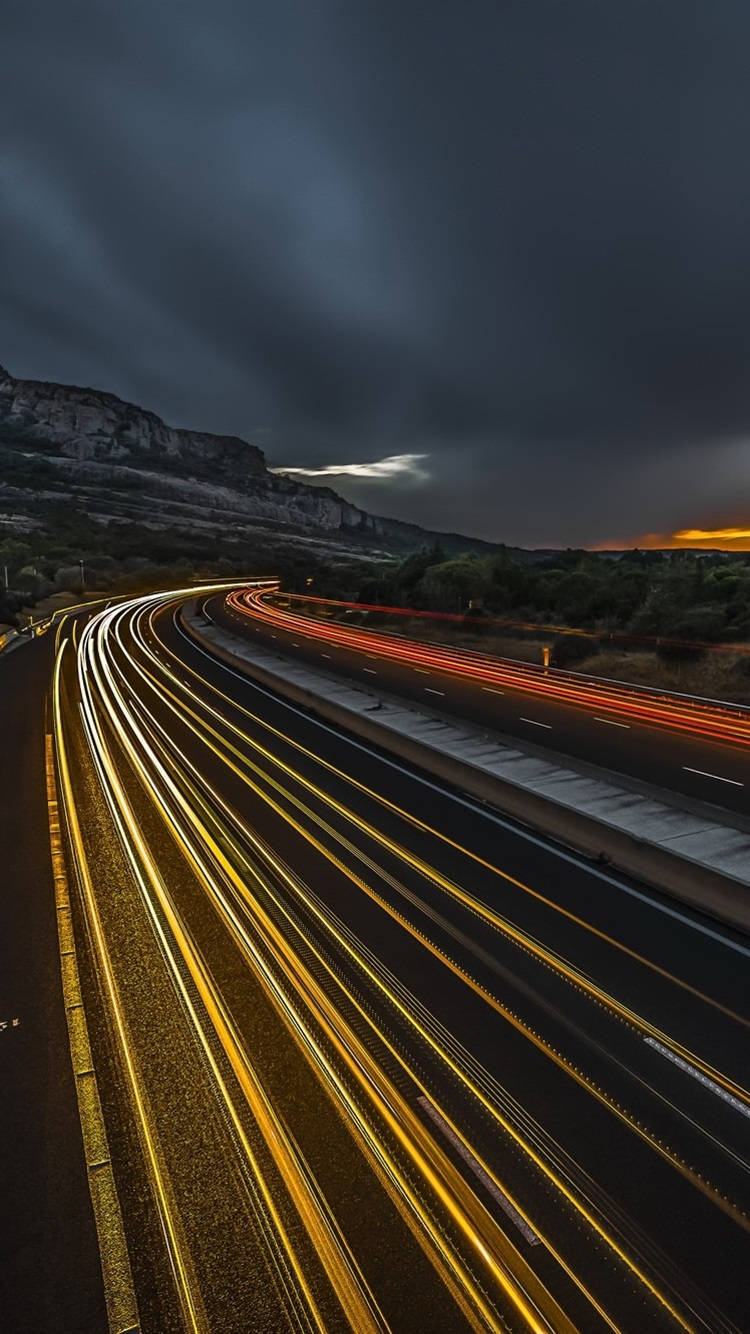 highway, cars, curving highway, HD Phone Wallpaper