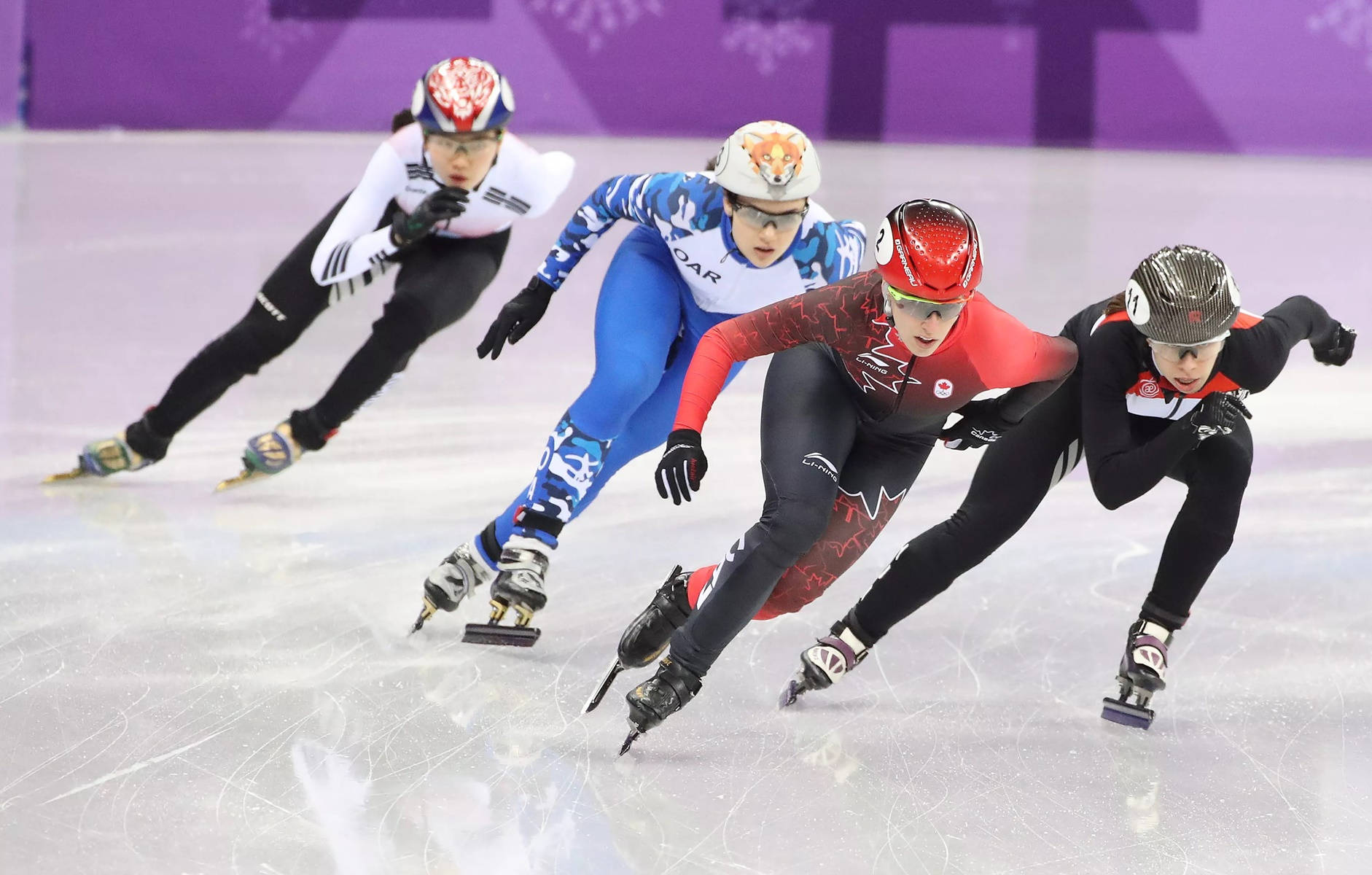 women's short track relay, 2018, vibrant uniforms, HD Desktop Wallpaper