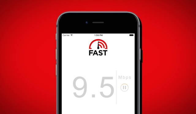 speed test app, 9.5 Mbps, vibrant red background, SD Desktop Wallpaper