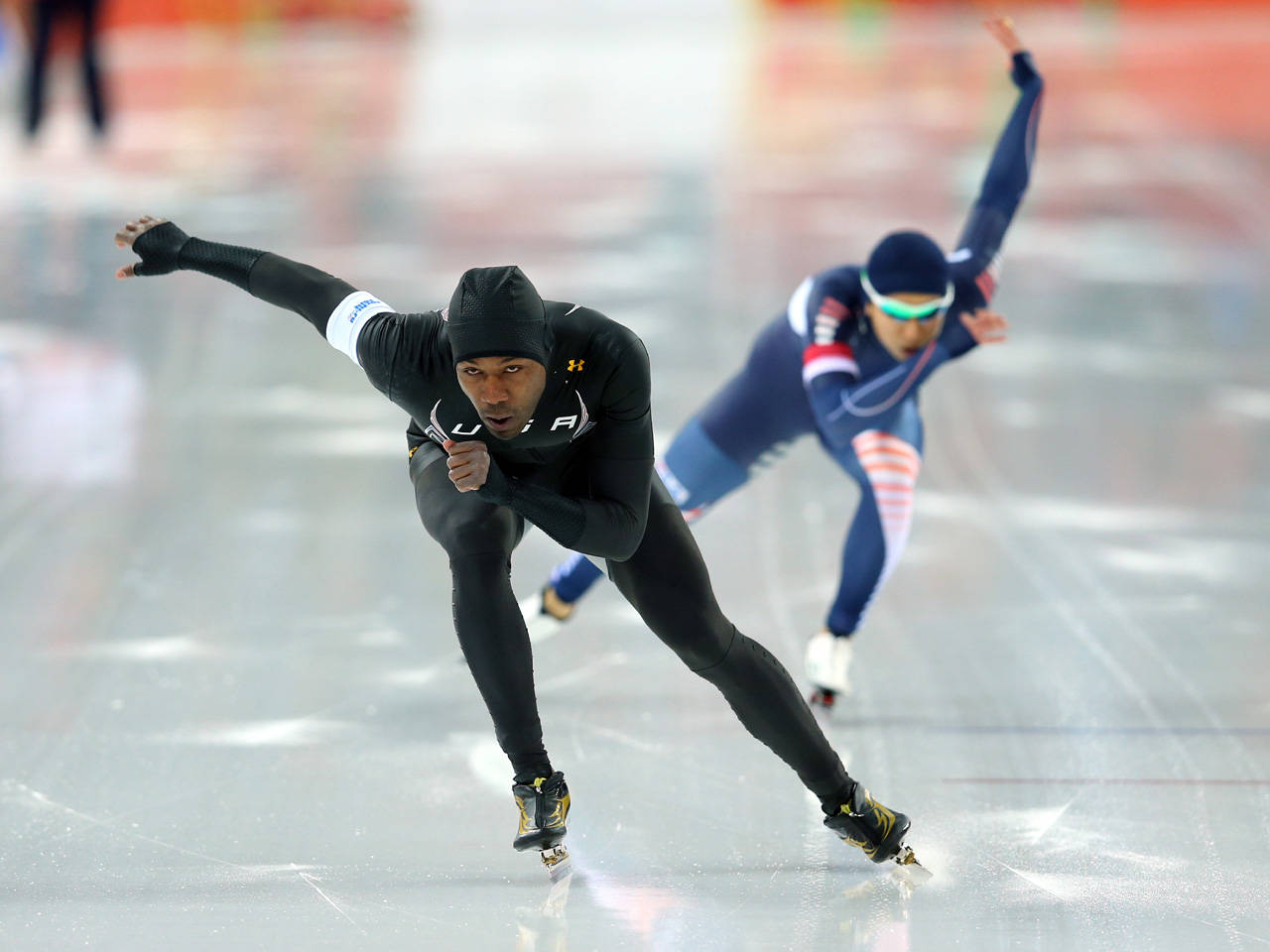 speed skating, World Cup race, indoor ice rink, HD Desktop Wallpaper
