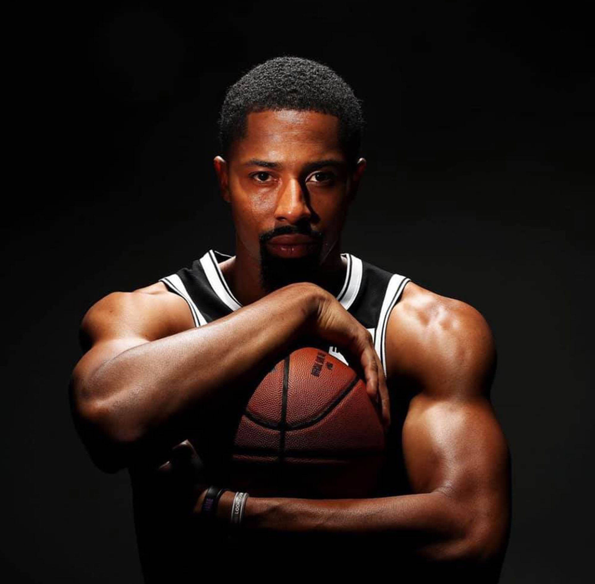 Spencer Dinwiddie, black and white jersey, basketball player, Full HD Desktop Wallpaper