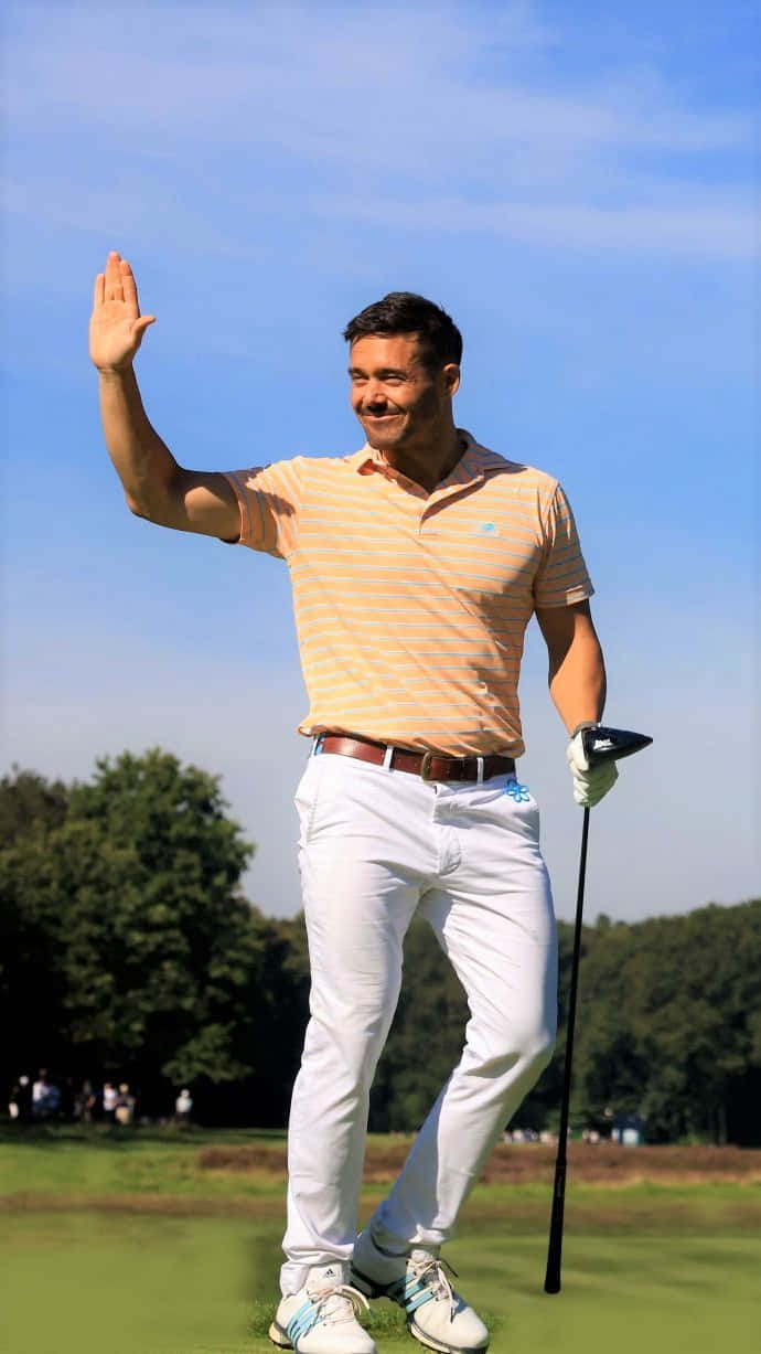 Spencer Matthews, golfer, sunny golf course, SD Phone Wallpaper