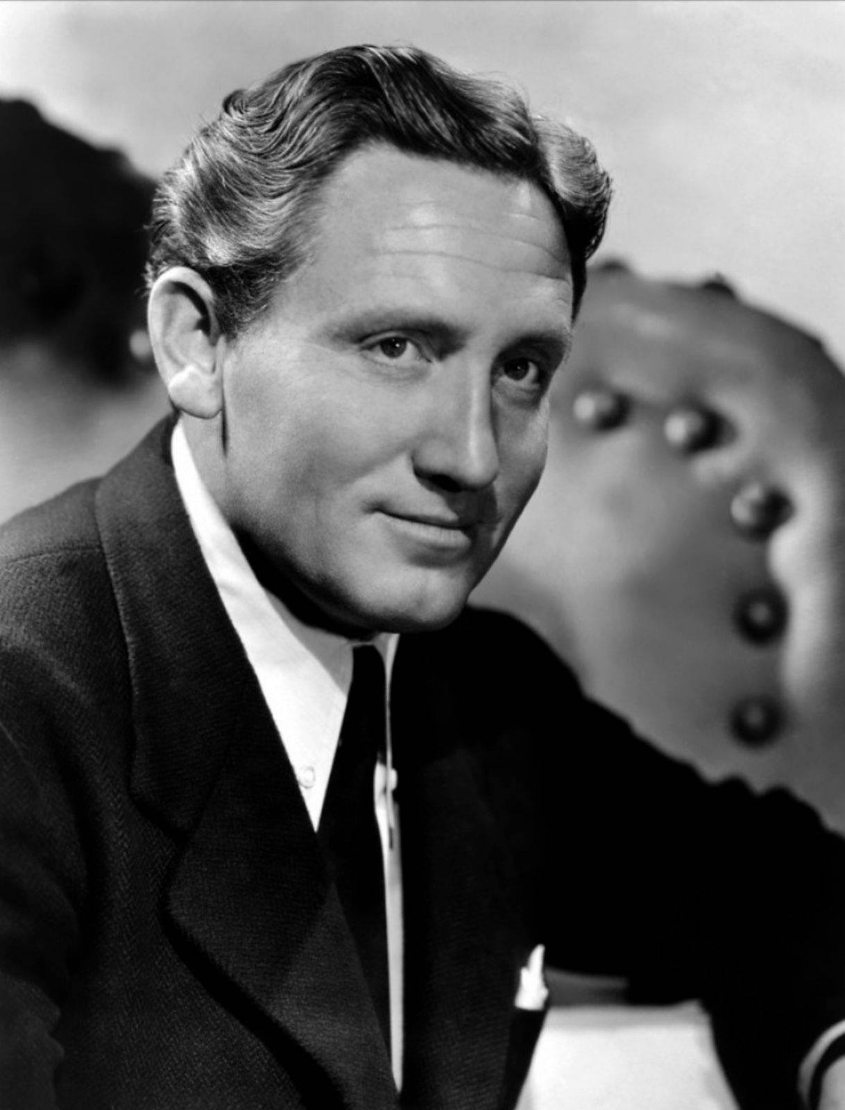 Spencer Tracy, American actor, black and white portrait, HD Phone Wallpaper