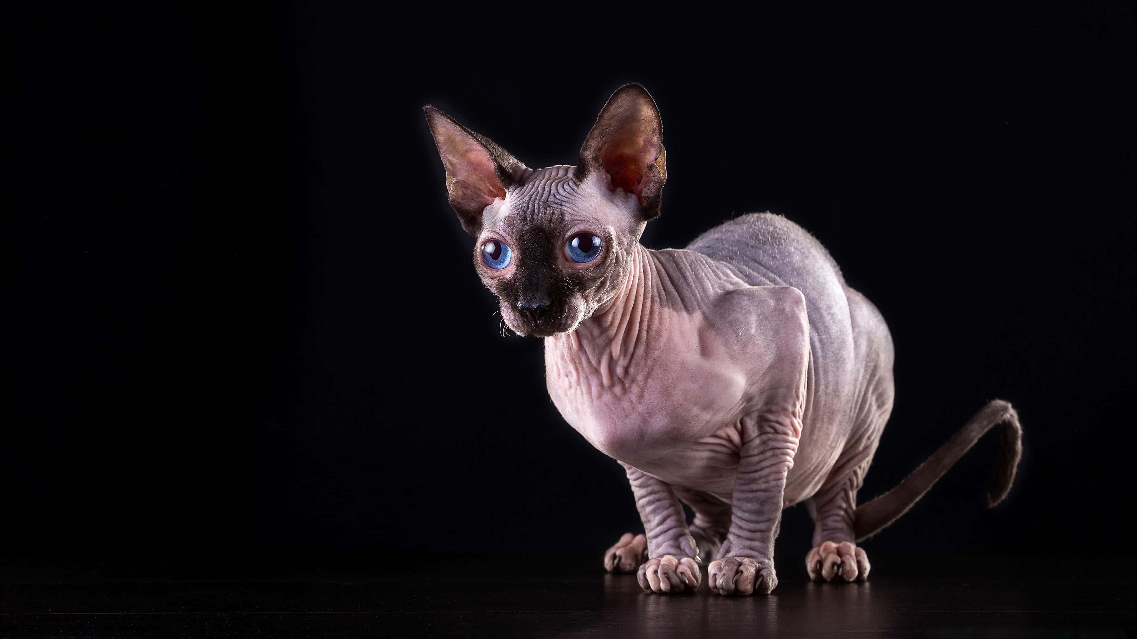 Sphynx, 3840 x 2160, blue eyes, 4K Desktop Wallpaper