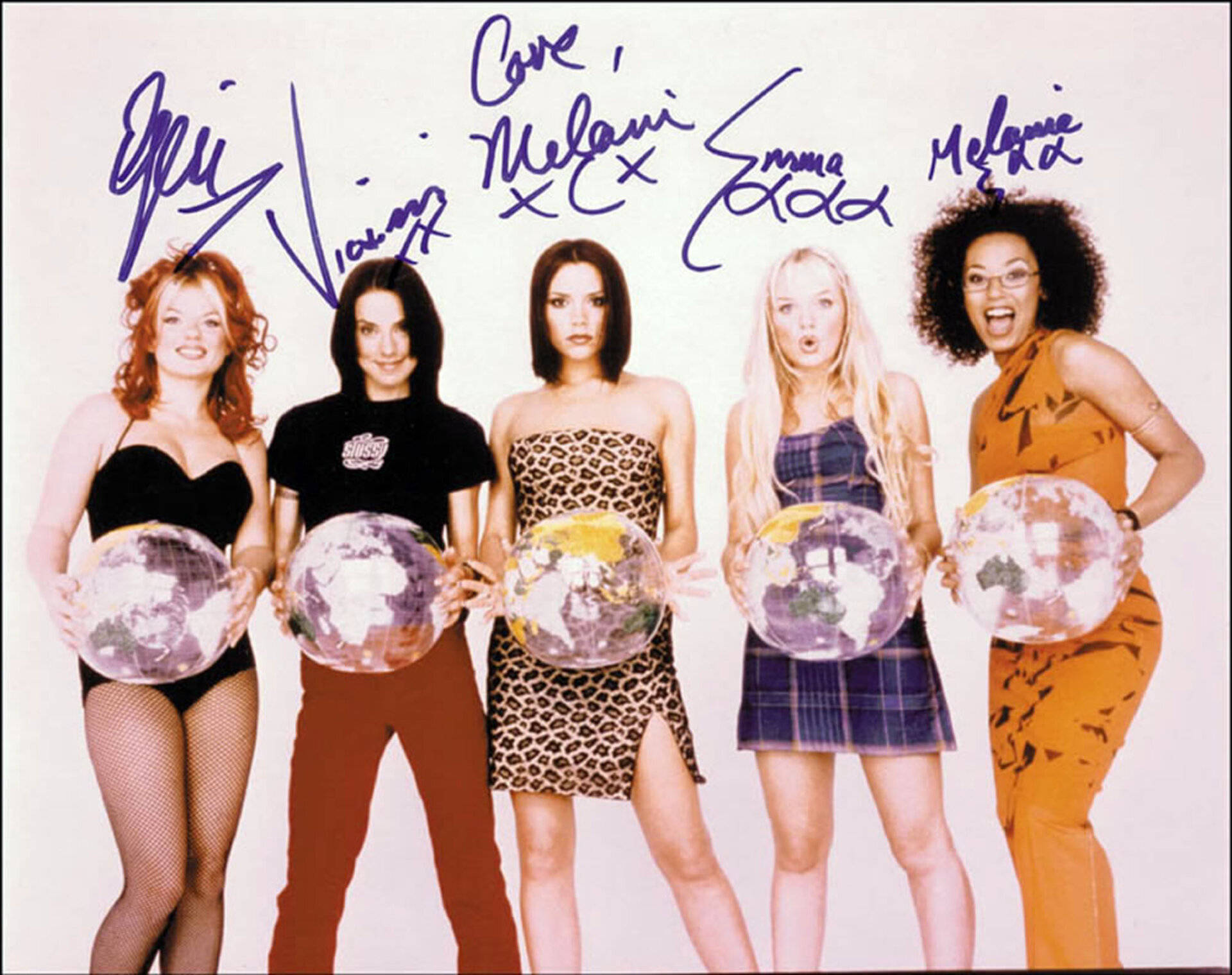 Spice Girls, 1990s fashion, translucent globe props, Full HD Desktop Wallpaper