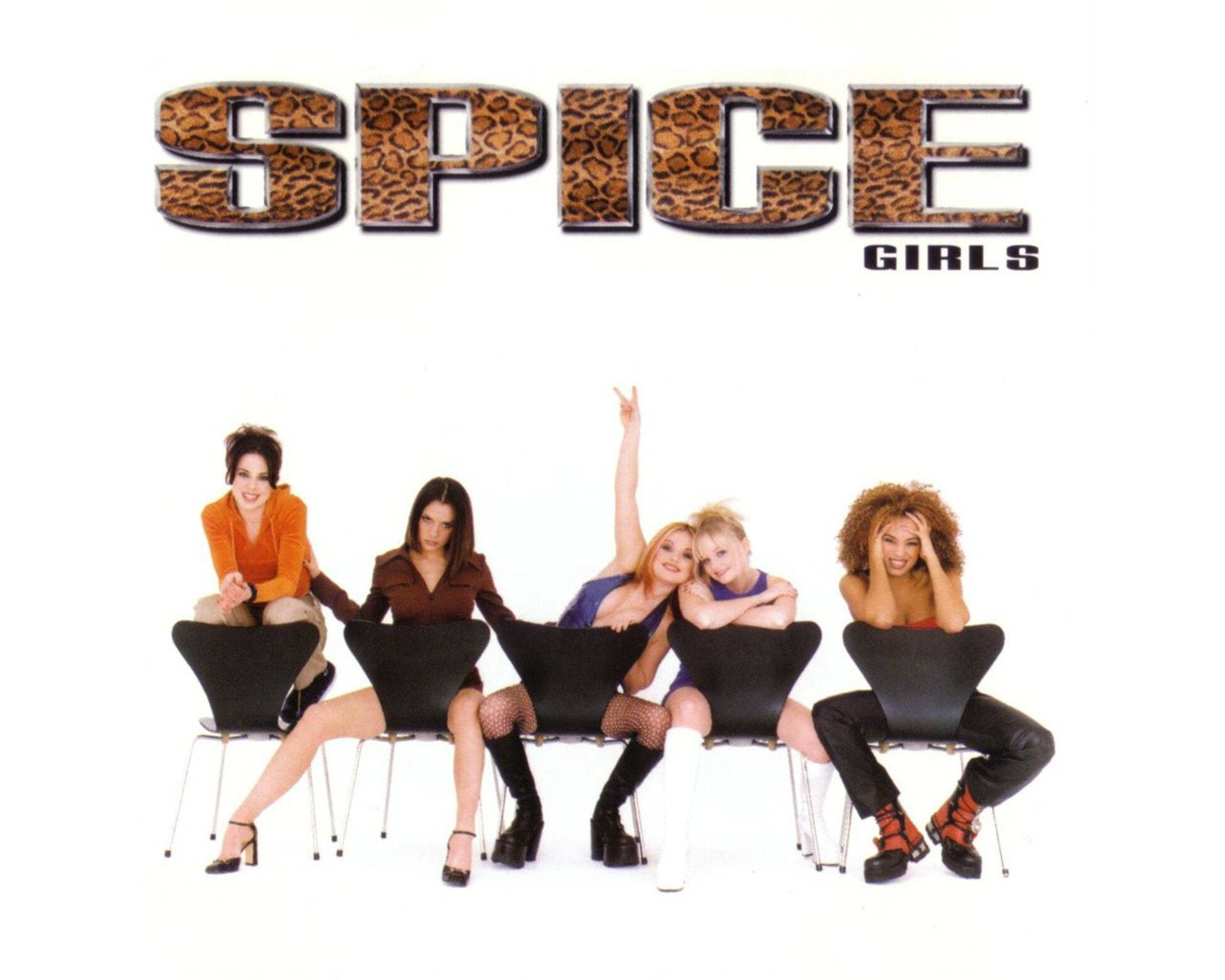 Spice Girls, leopard-print, SPICE GIRLS logo, Full HD Desktop Wallpaper