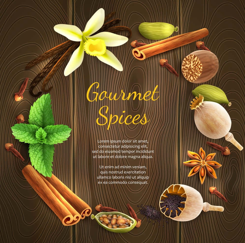 gourmet spices, vanilla, cinnamon, SD Desktop Wallpaper