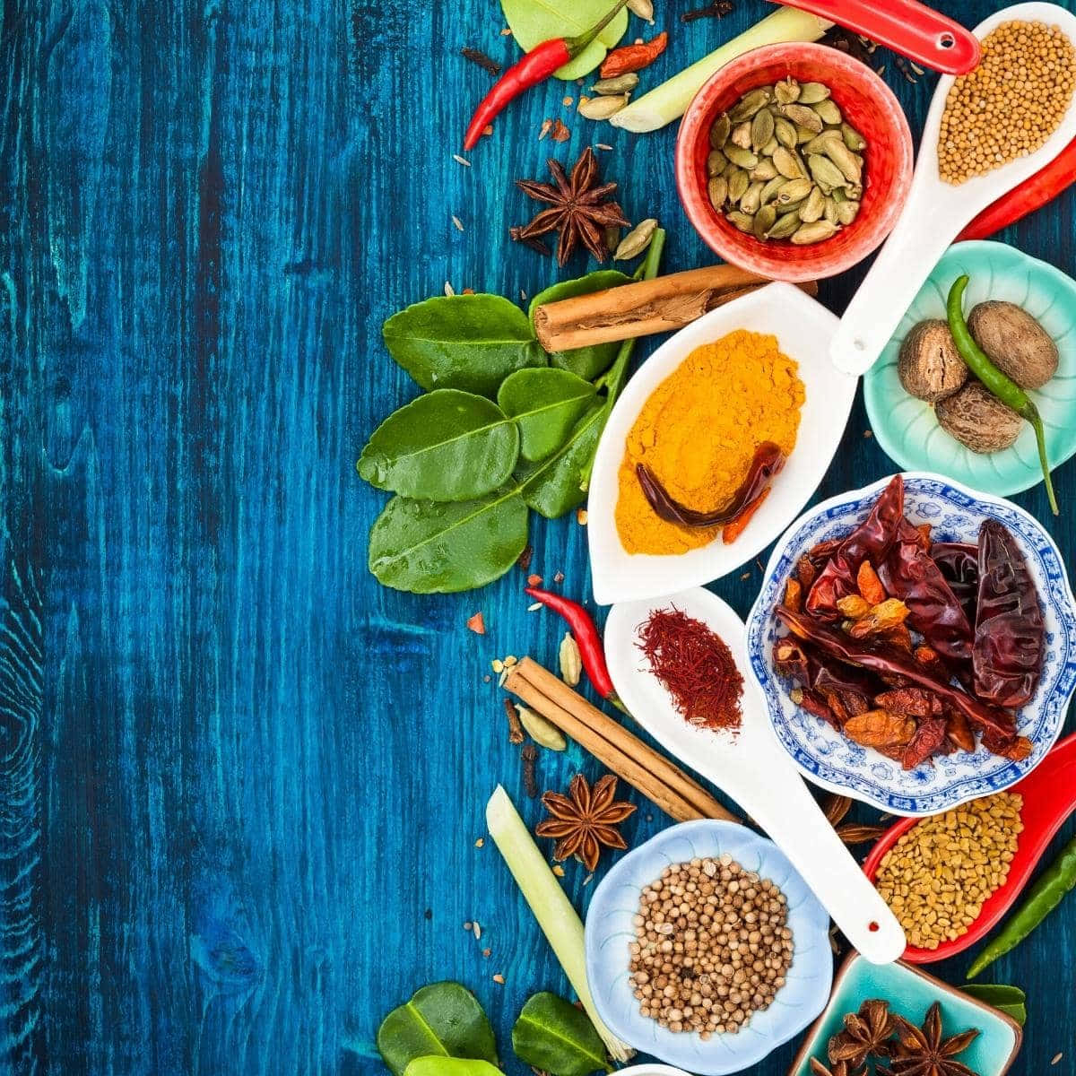 turmeric, chili, star anise, SD Desktop Wallpaper