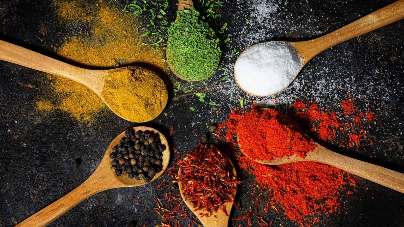 turmeric, cayenne, salt, HD Desktop Wallpaper