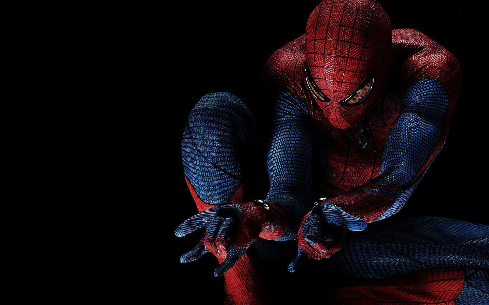 Spider Man 2, red and blue suit, dramatic lighting, Full HD Desktop Wallpaper