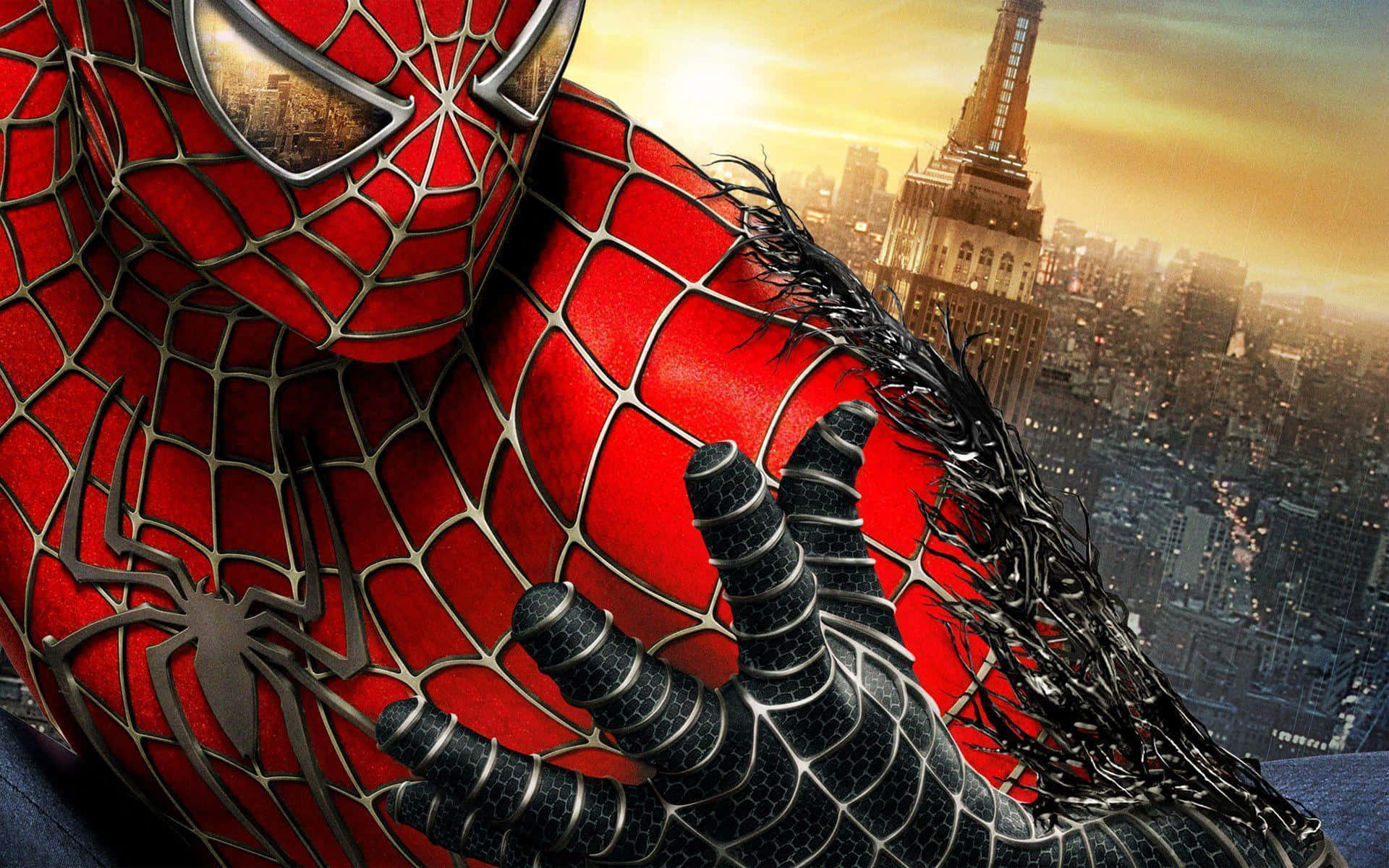 Spider Man 2, black symbiote, red suit, Full HD Desktop Wallpaper