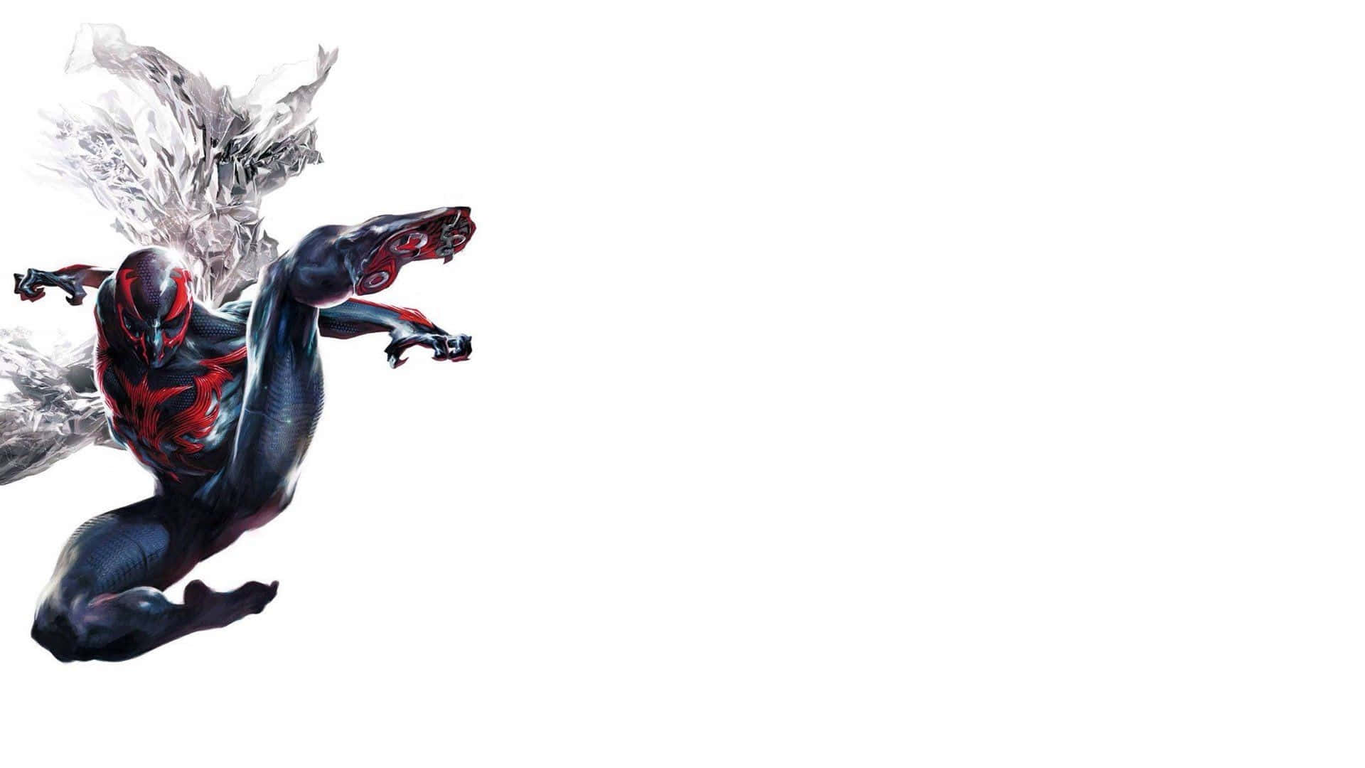 Spider-Man 2099, black and red, crystalline wings, Full HD Desktop Wallpaper
