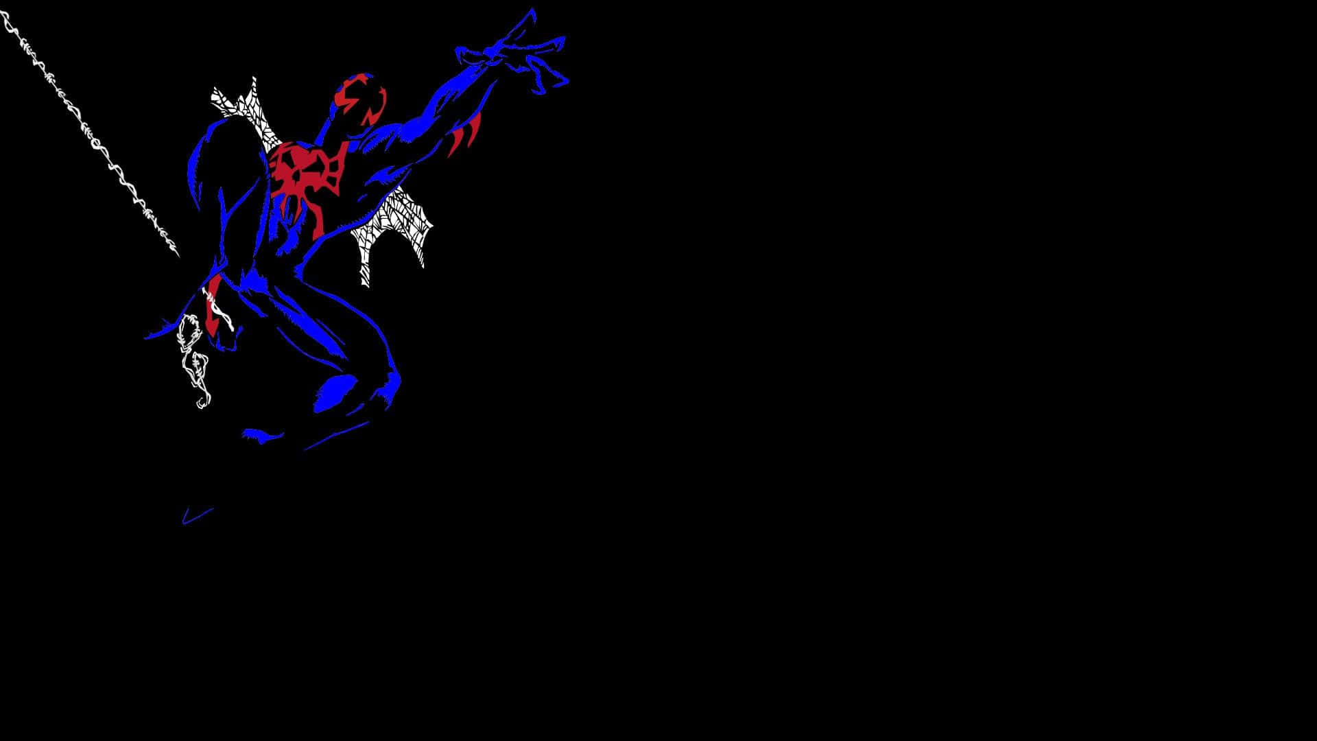 Spider-Man 2099, blue and red, white web lines, Full HD Desktop Wallpaper