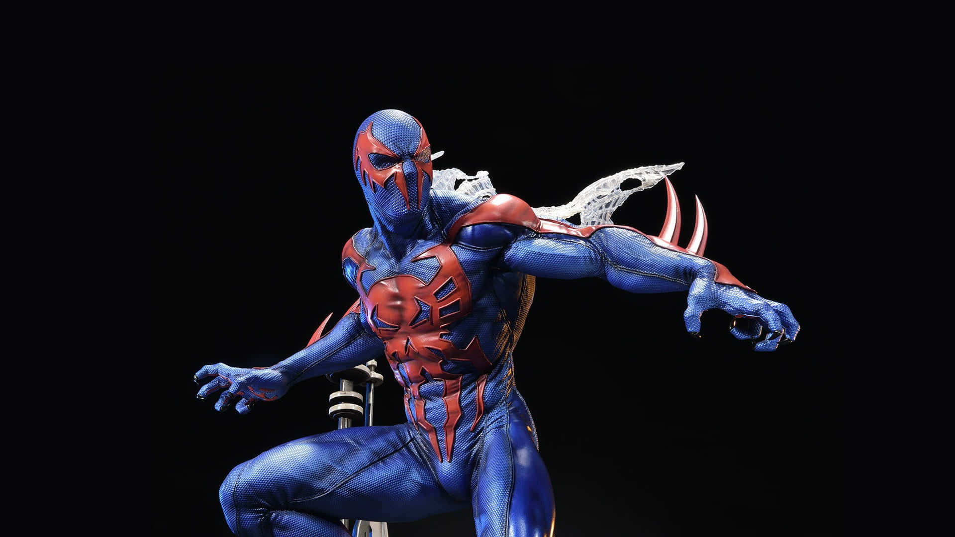 Spider-Man 2099, blue and red, white webbed wings, Full HD Desktop Wallpaper