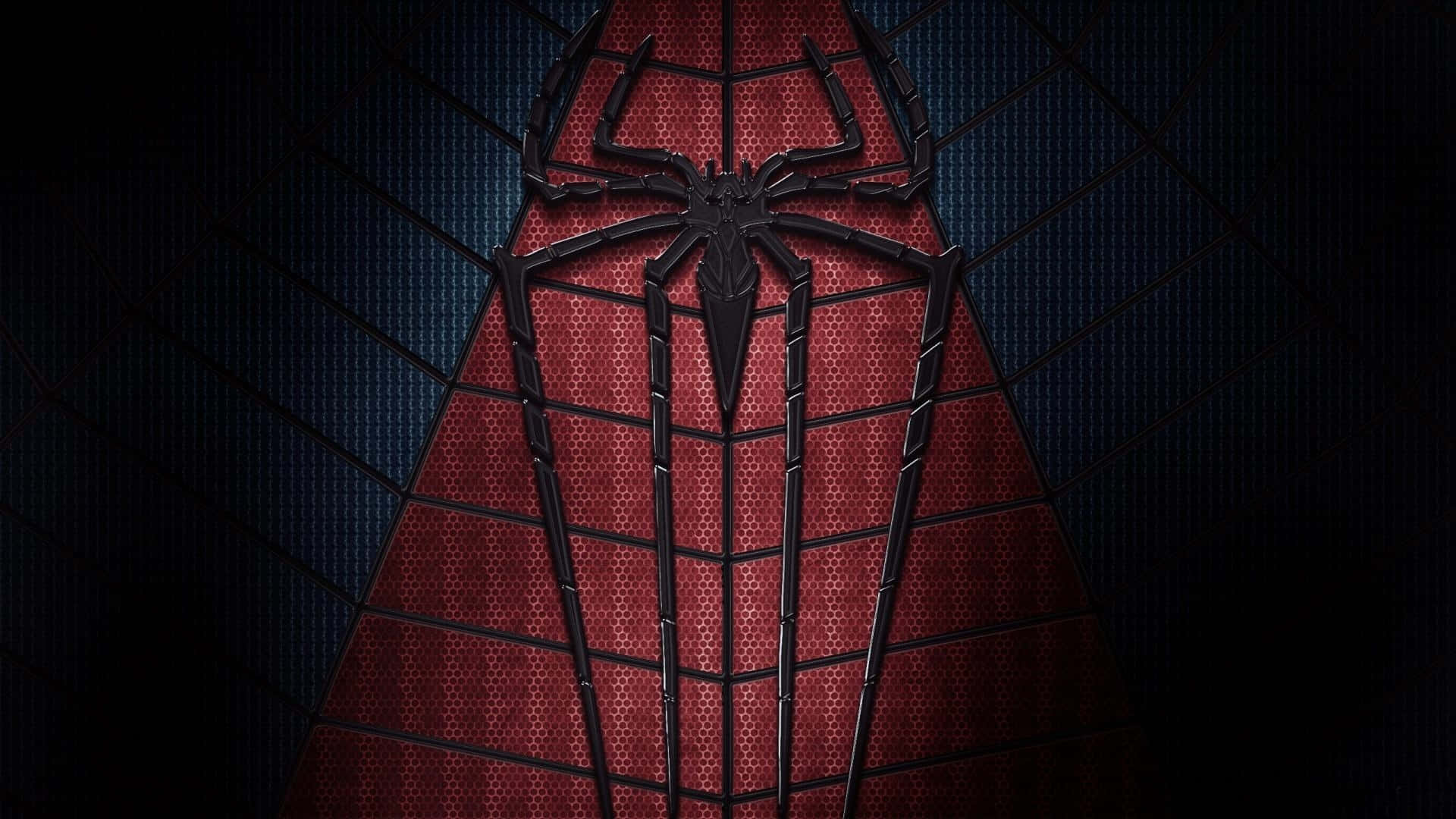 Spider Man 2, Spider Logo, red and black spider emblem, Full HD Desktop Wallpaper