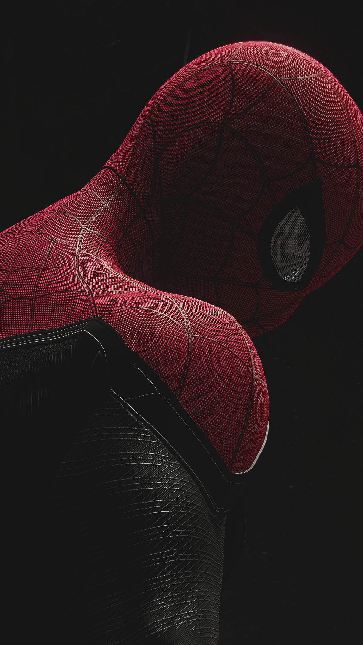 Spider Man Far From Home, 2019, red and black suit, Full HD Phone Wallpaper