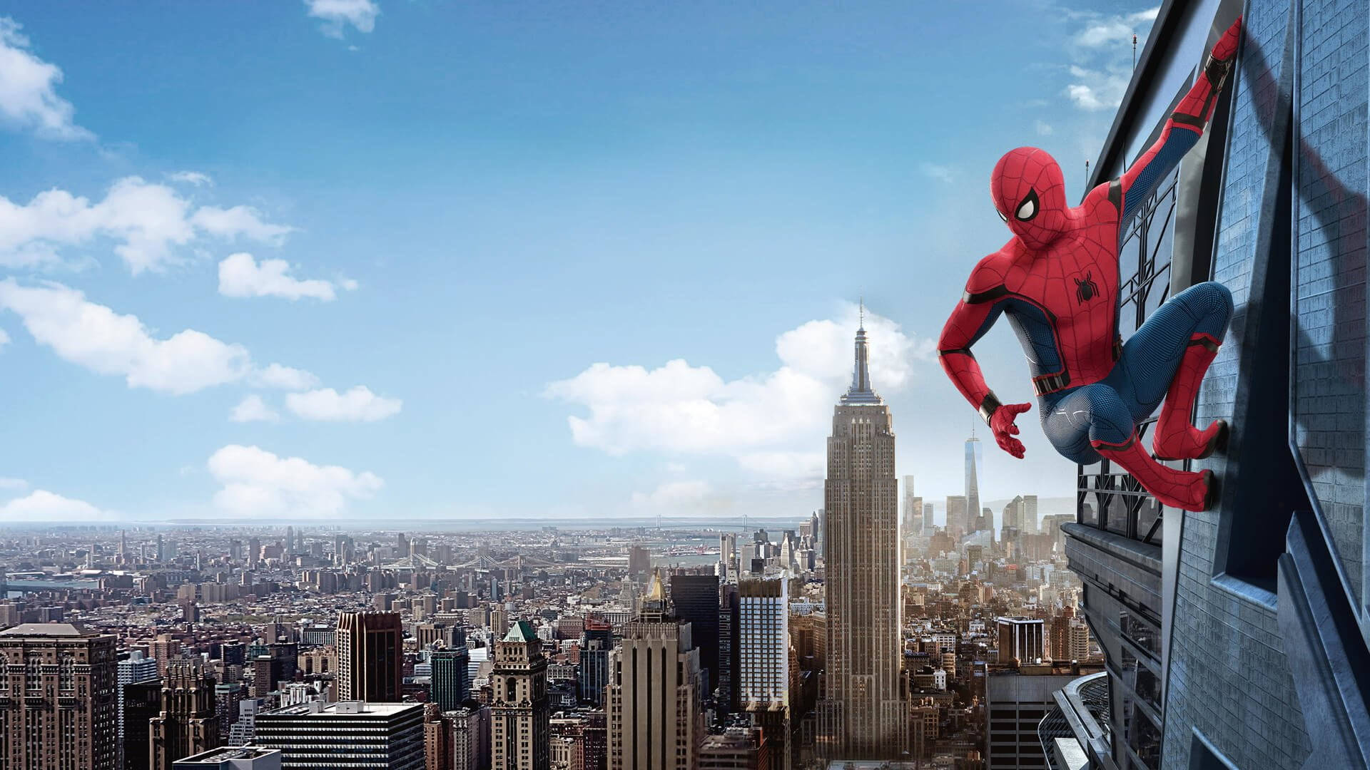 Spider-Man Homecoming, 3D, skyscraper, Full HD Desktop Wallpaper